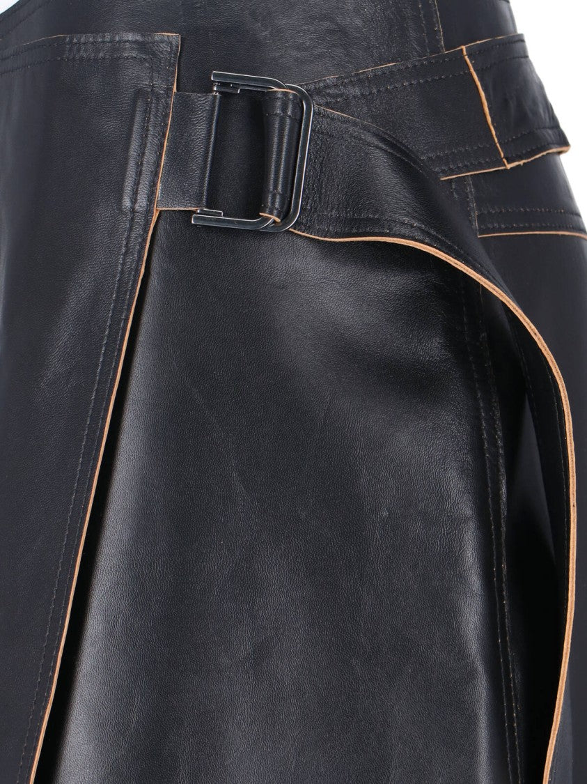 Nappa Midi Skirt – Black