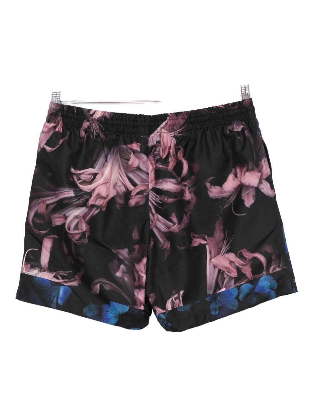 Floral Print Black Shorts