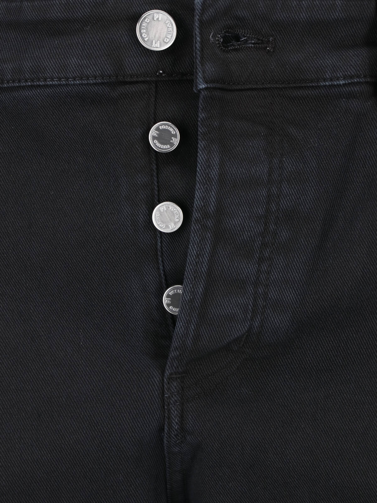 Black Straight-Leg Stretch Cotton Jeans