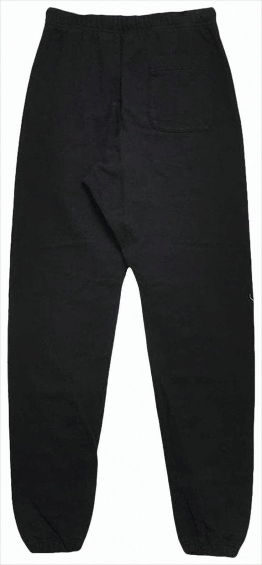 Black Jogger Pants With Graphic Detail And Elastic Cuffs