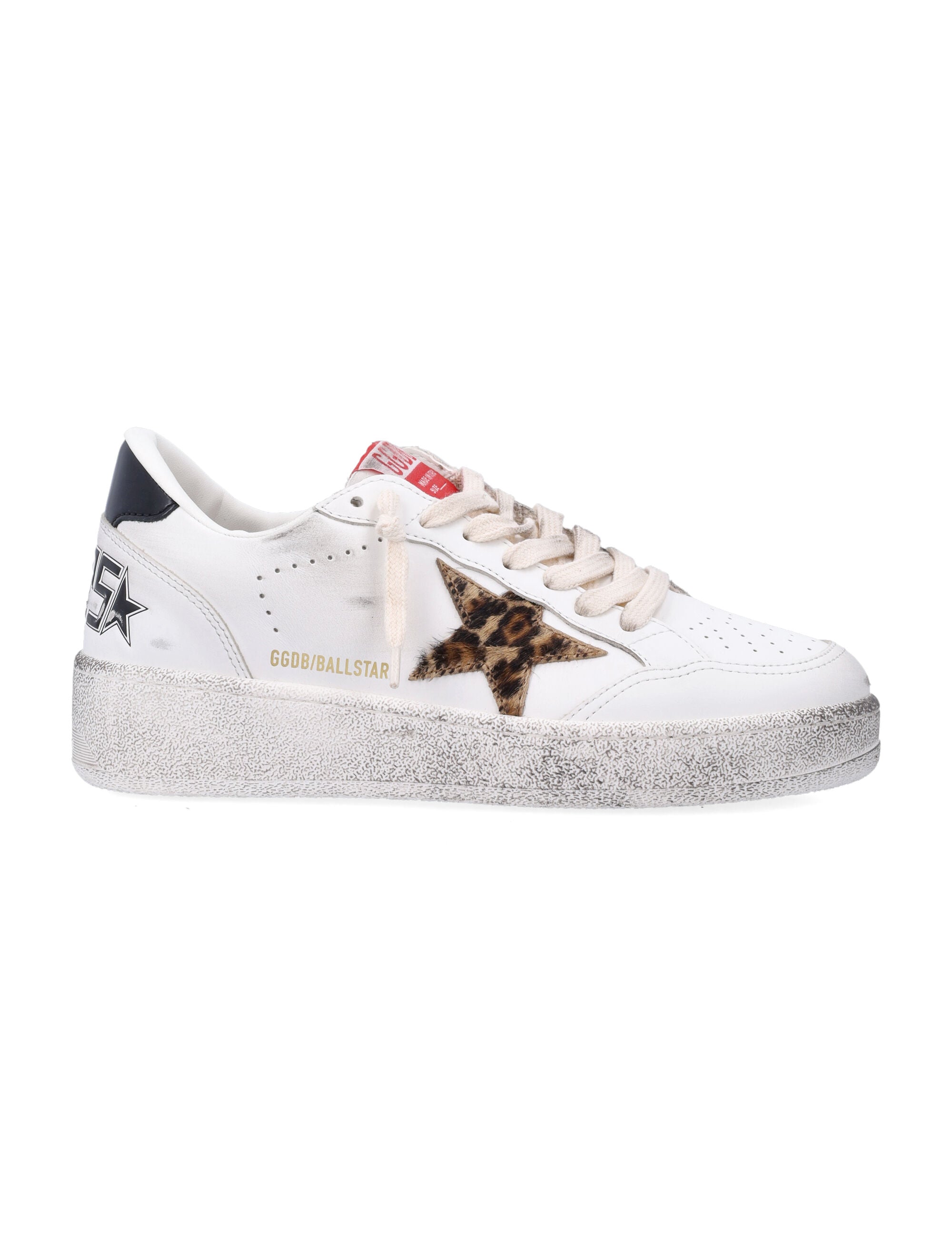Vintage-Inspired Ball Star Sneakers with Leopard Print Star