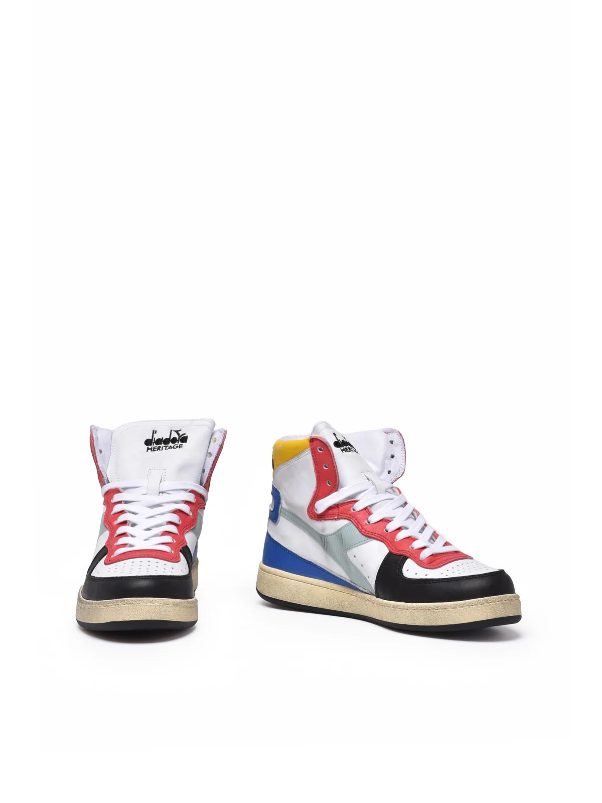 Multicolor Leather Basket Sneakers