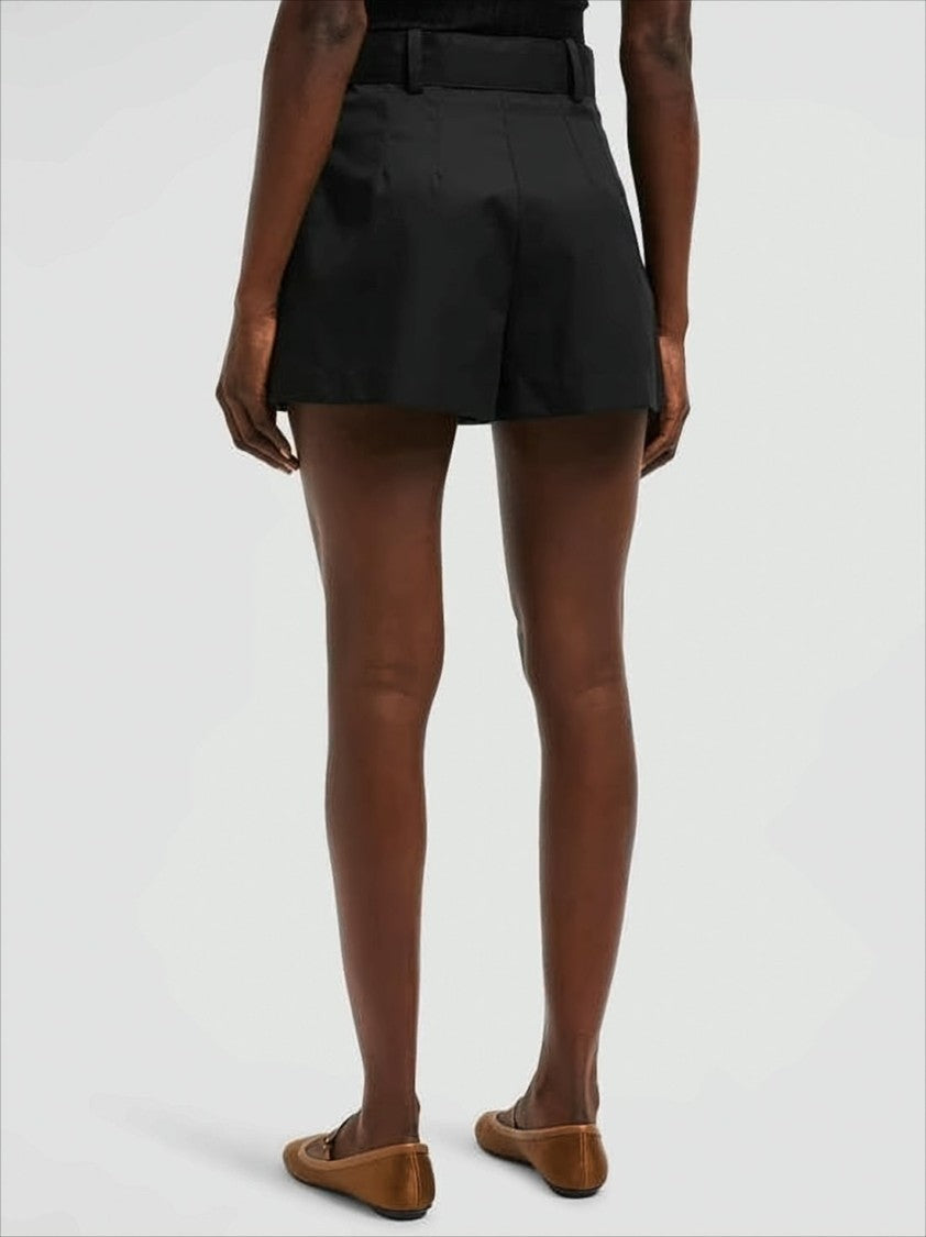Tailored High-Waist Shorts With Bow Tie Detail