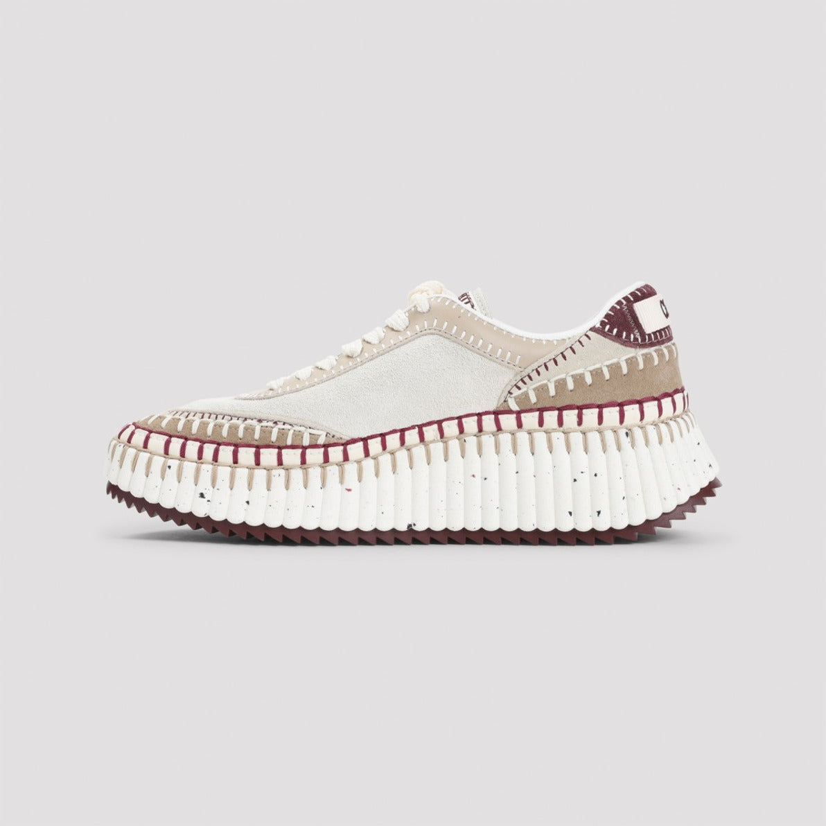Multi-Panel Suede Sneakers With Hand-Stitched Details