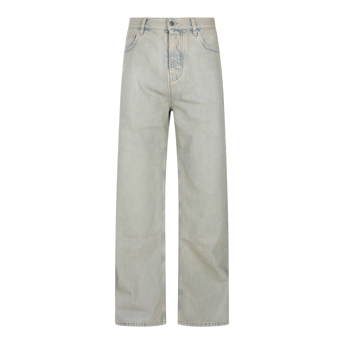 Light Washed Relaxed Straight-Leg Denim Jeans