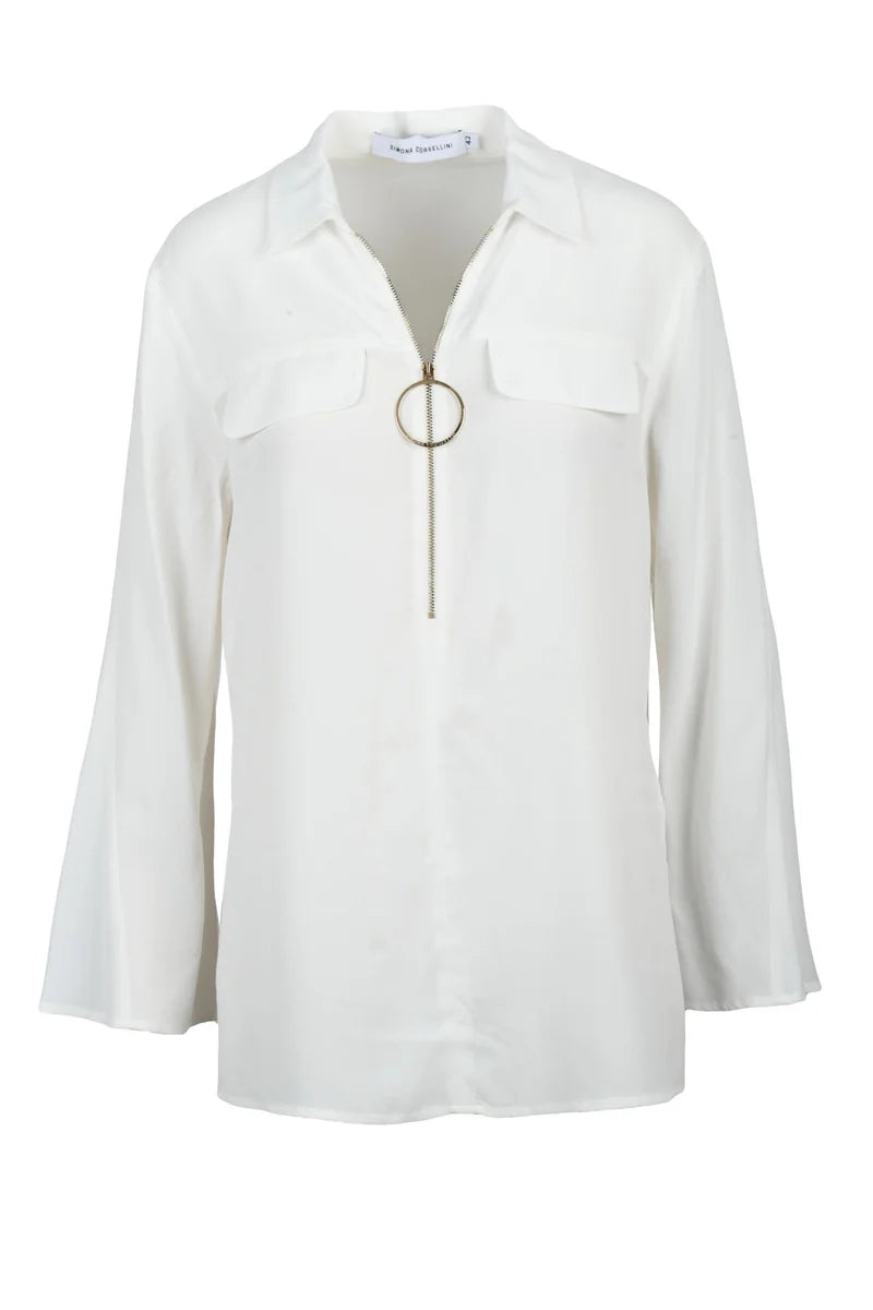 Acetate Silk Shirt - White