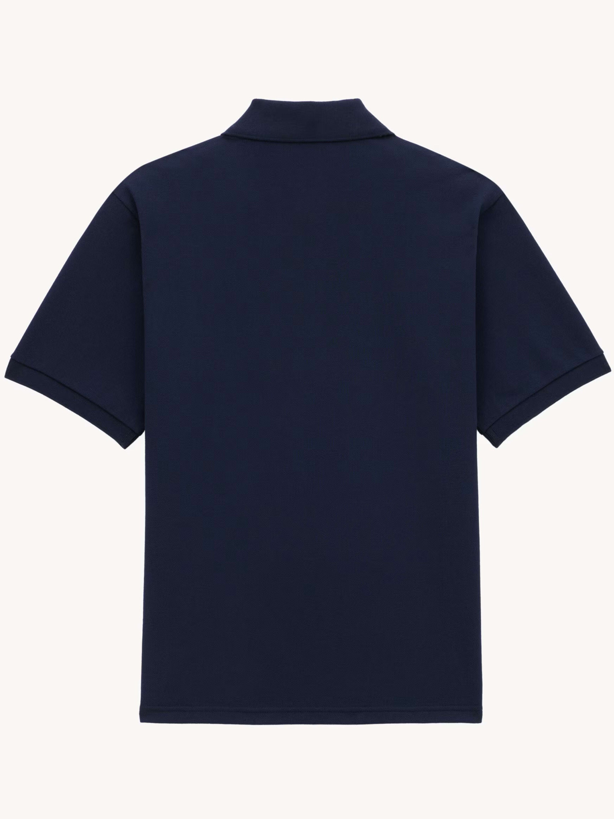 Short-Sleeve Cassandre Polo with Tonal Embroidery and Asymmetrical Hem