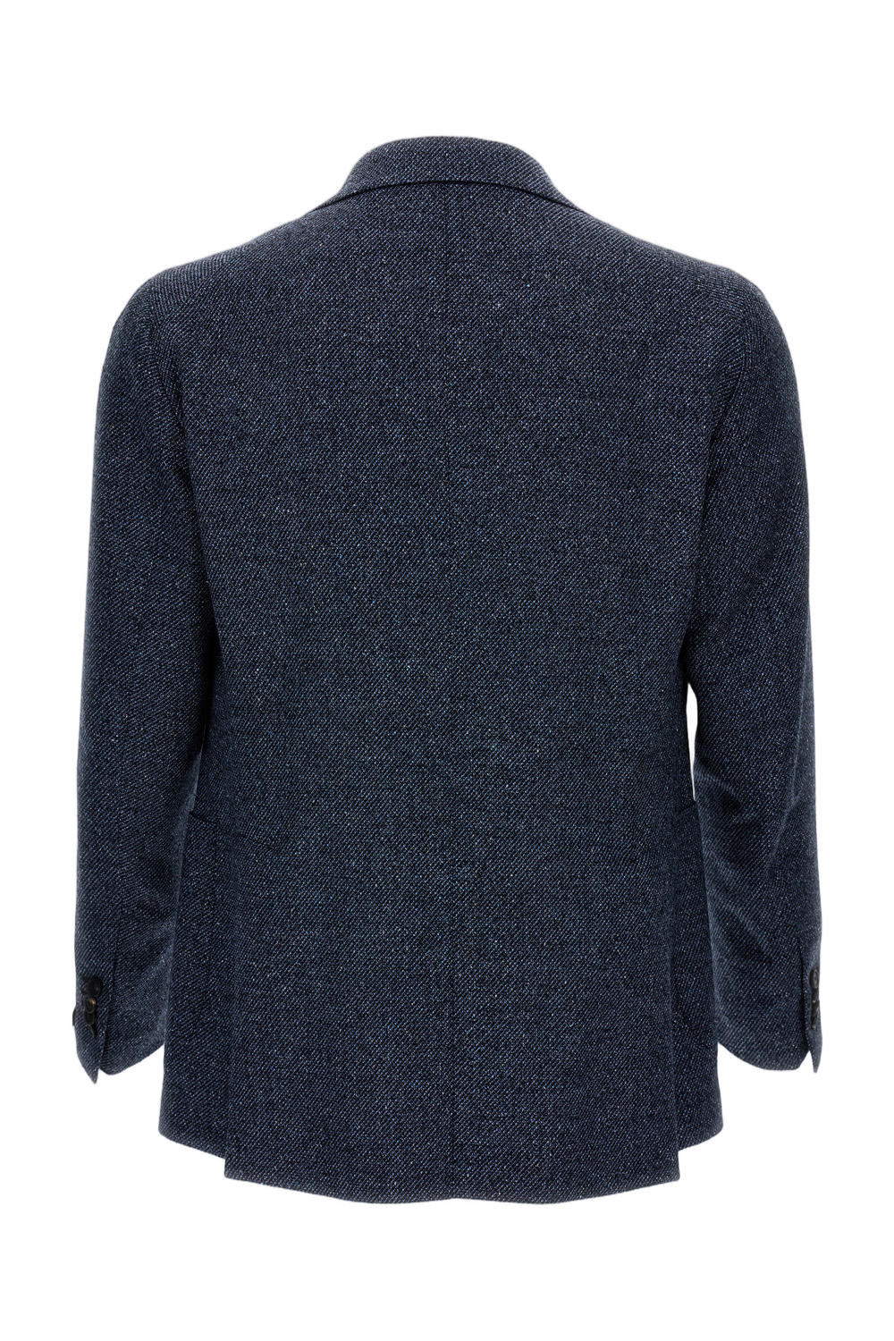 Tailored Single-Breasted Jacket with Textured Fabric