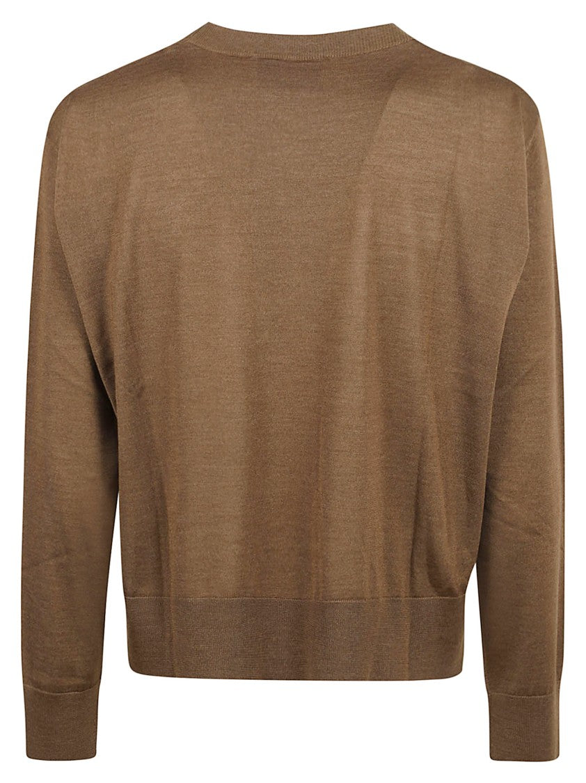 Fine-Knit Wool And Silk Blend Sweater
