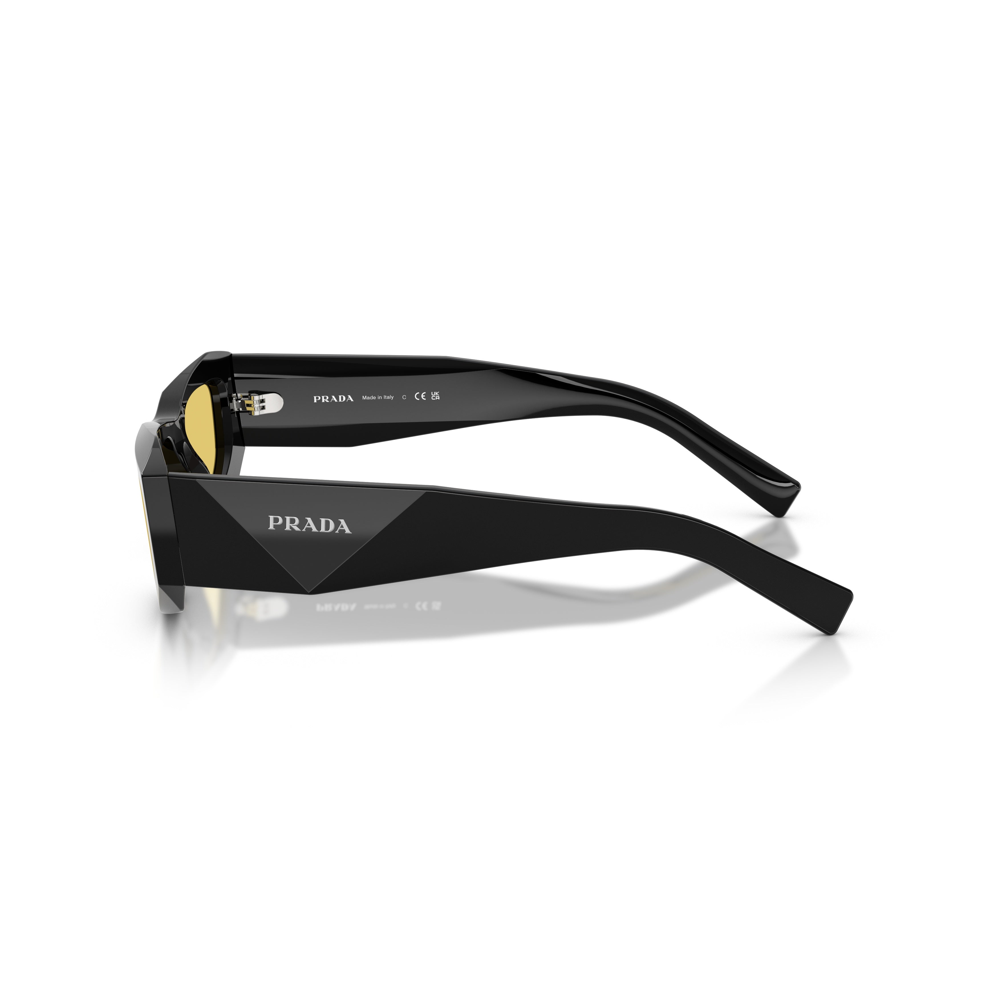 0pr B19s Angular Black Acetate Sunglasses