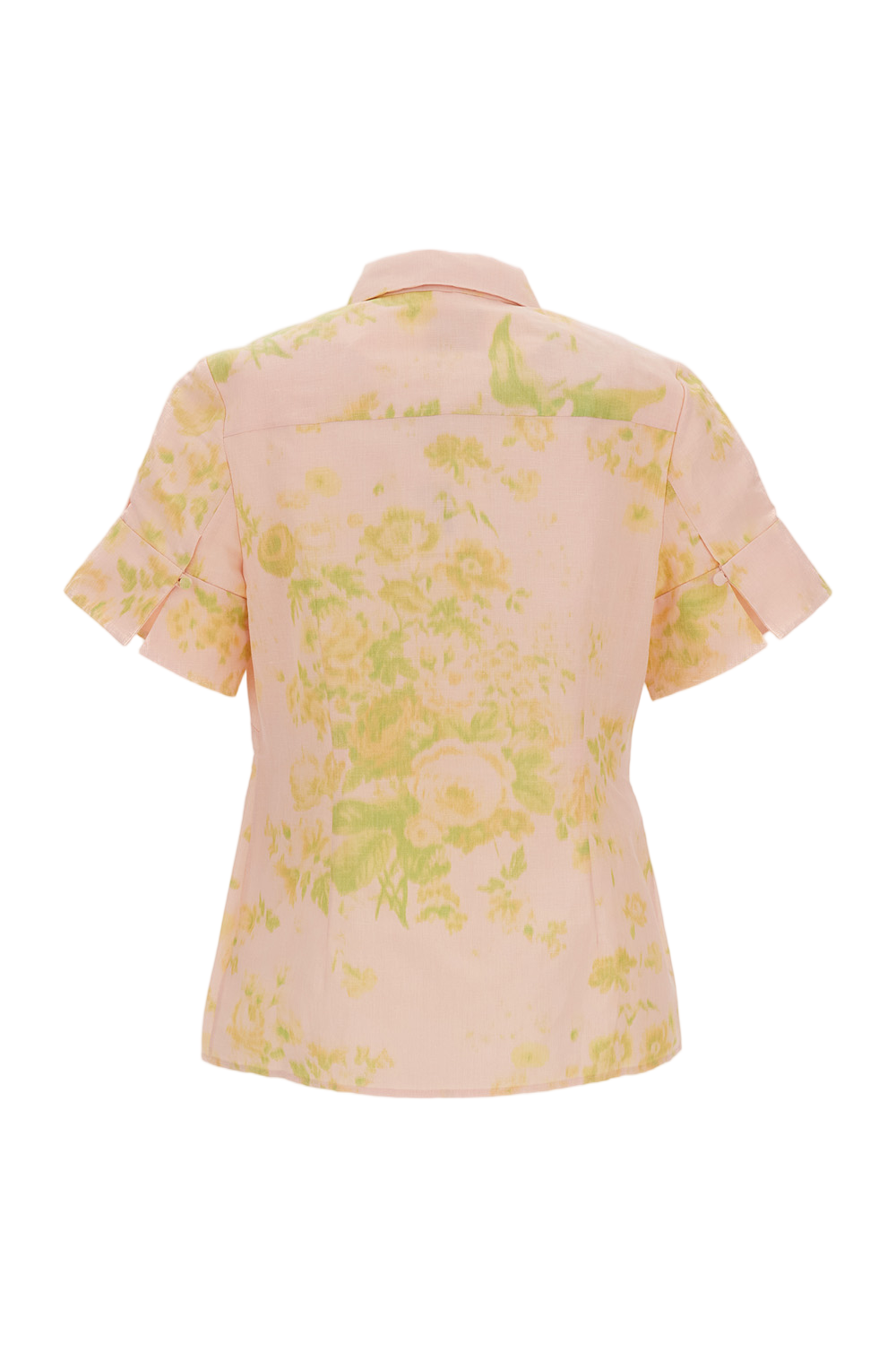 Floral Print Linen Chine Short Sleeve Shirt