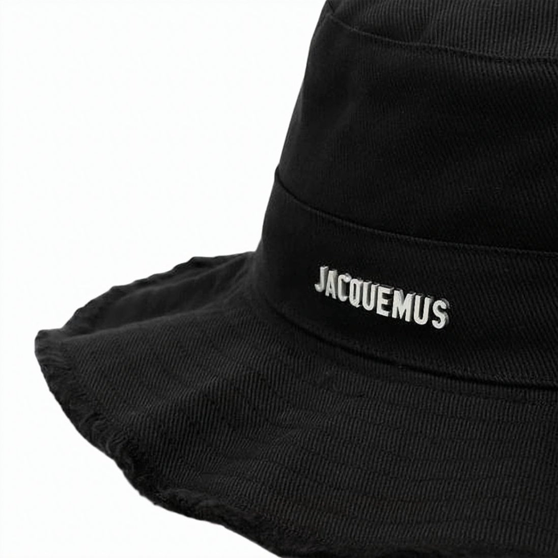 Cotton Bucket Hat with Frayed Brim