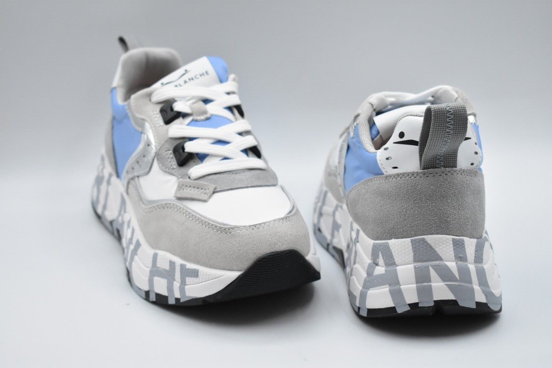 White And Light Blue Accents Sneakers