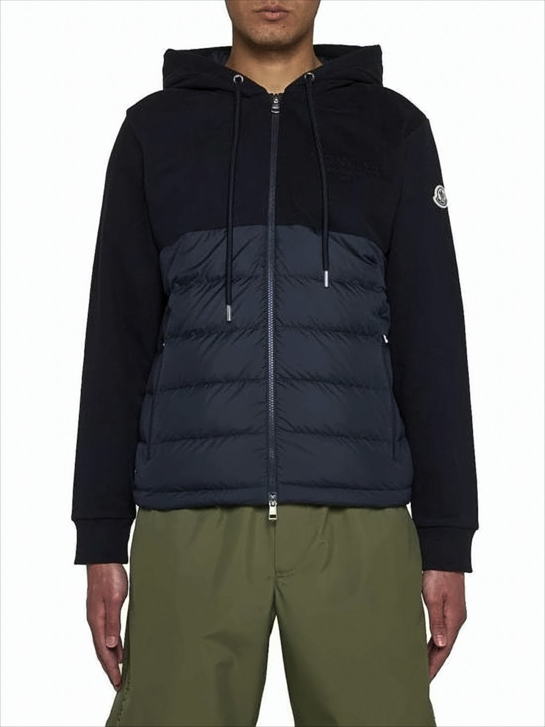 Quilted Padded Blue Jacket with Hood