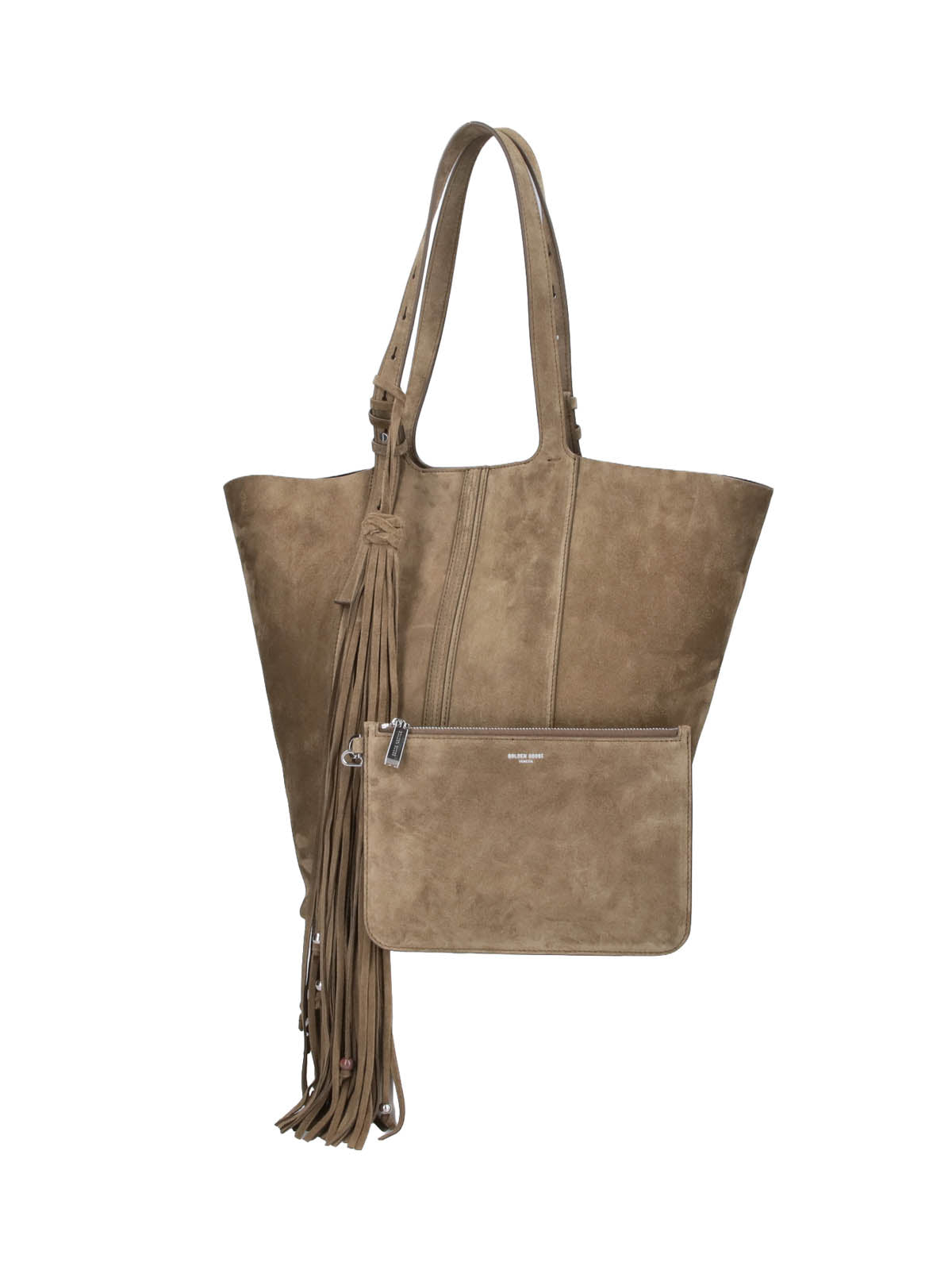 Brown 24/7 Fringed Calf Suede Tote