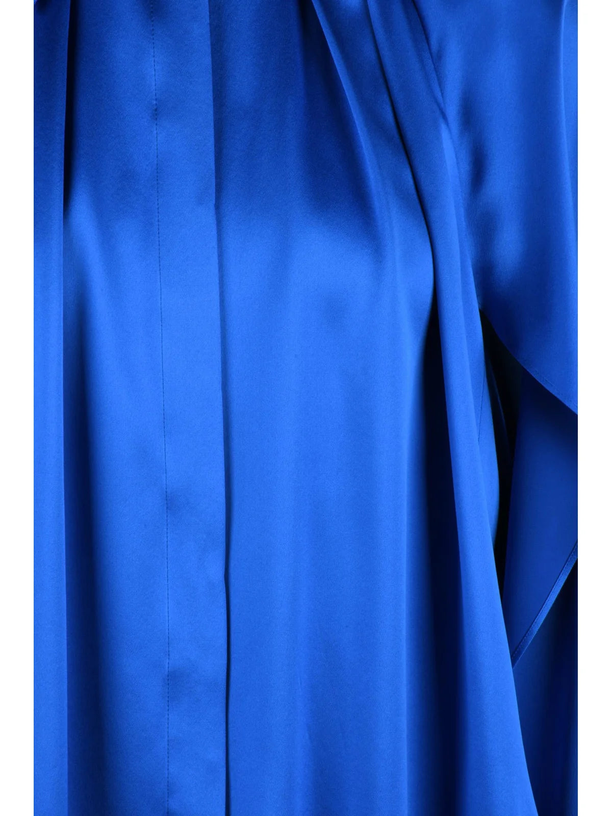 Blue Silk Satin Women Shirt