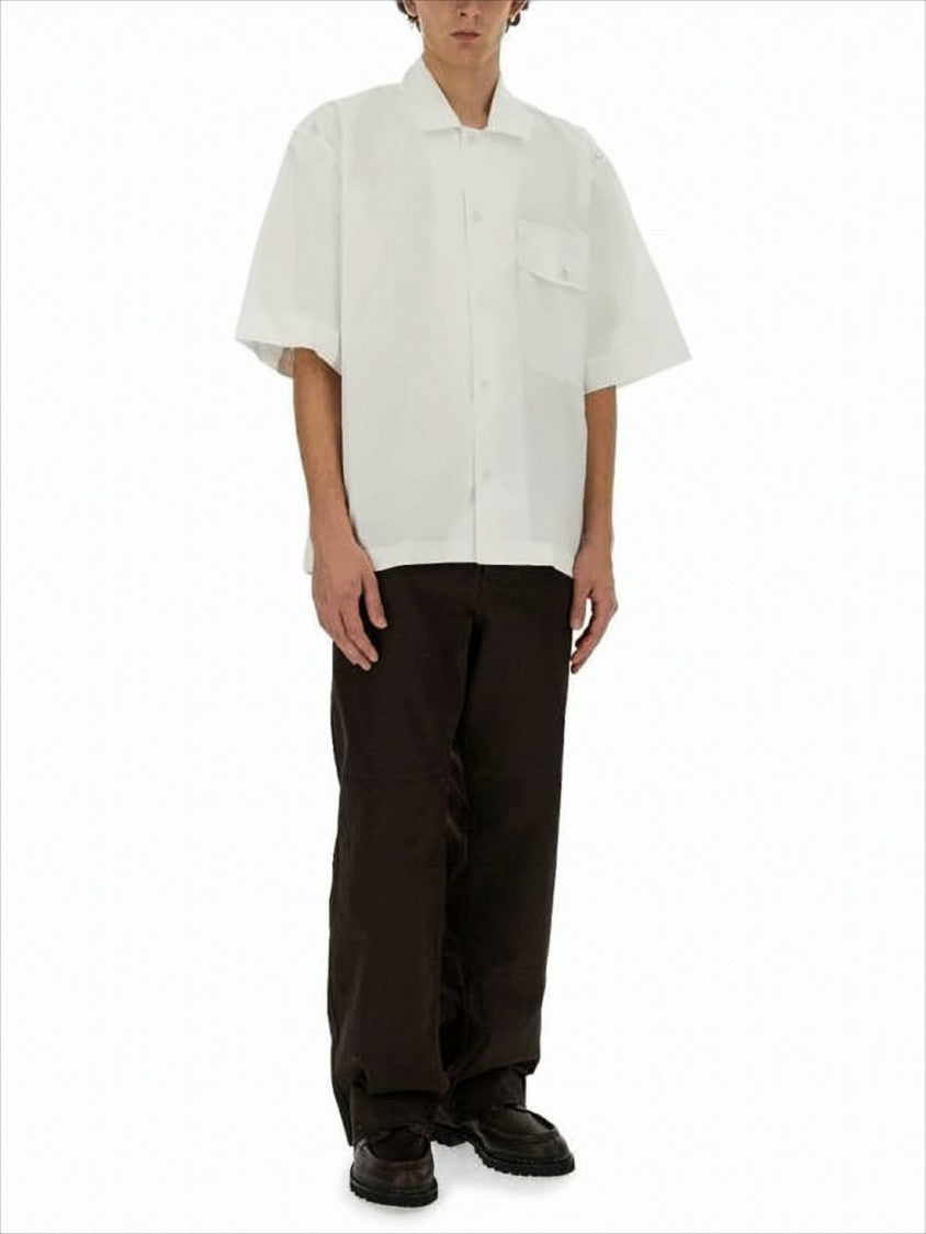 Minimalist Straight-Leg Pants With Mid-Rise Waist And Wide Silhouette