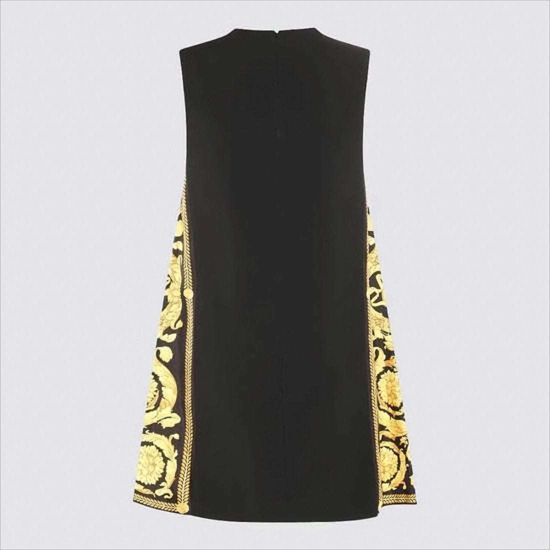 Baroque-Patterned Sleeveless Midi Dress by Versace