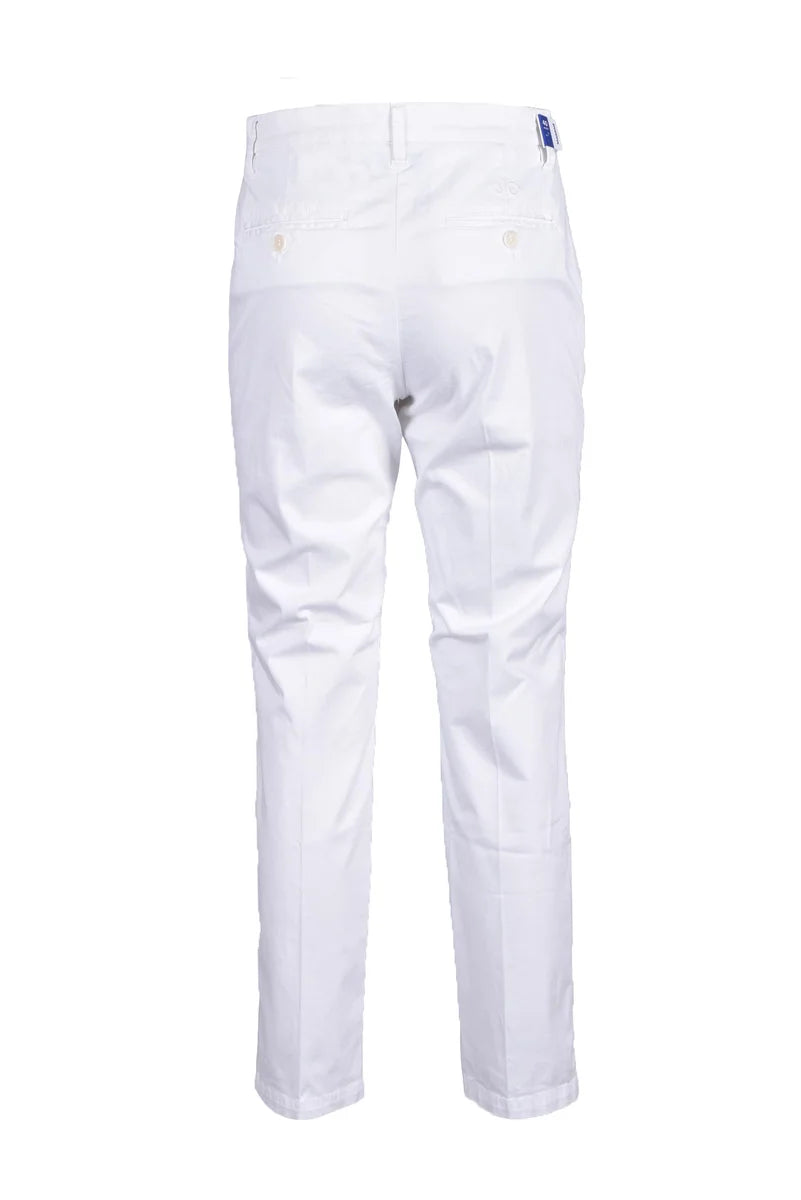 Cotton Stretch Trousers - White