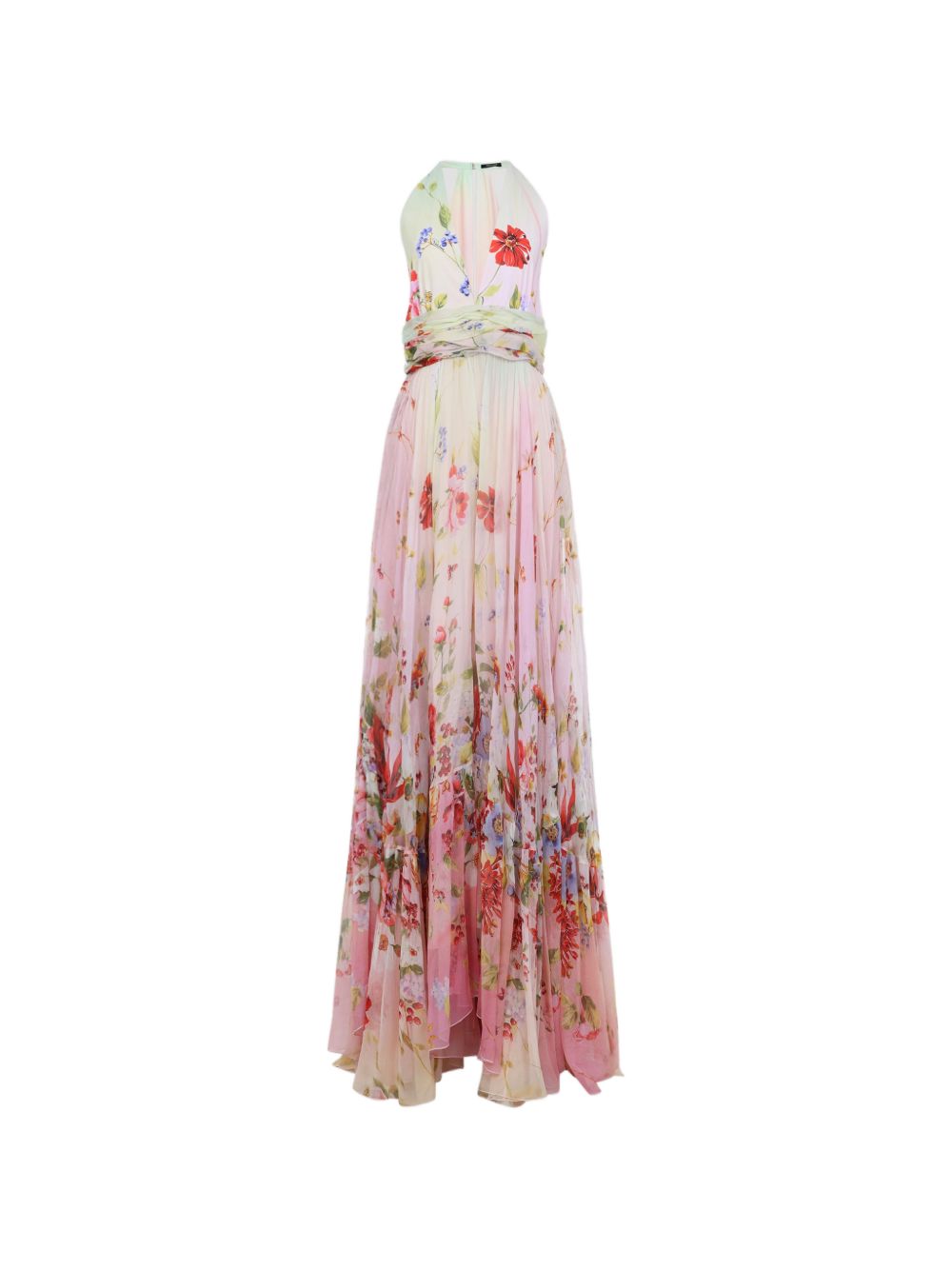 Flowing Multicolour Silk Dress