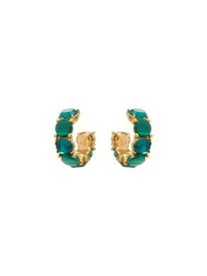 Malachite Hoop Earring
