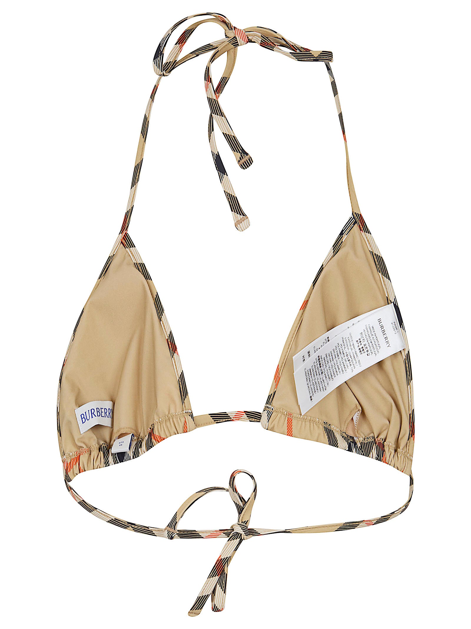 Check Print Bikini Top