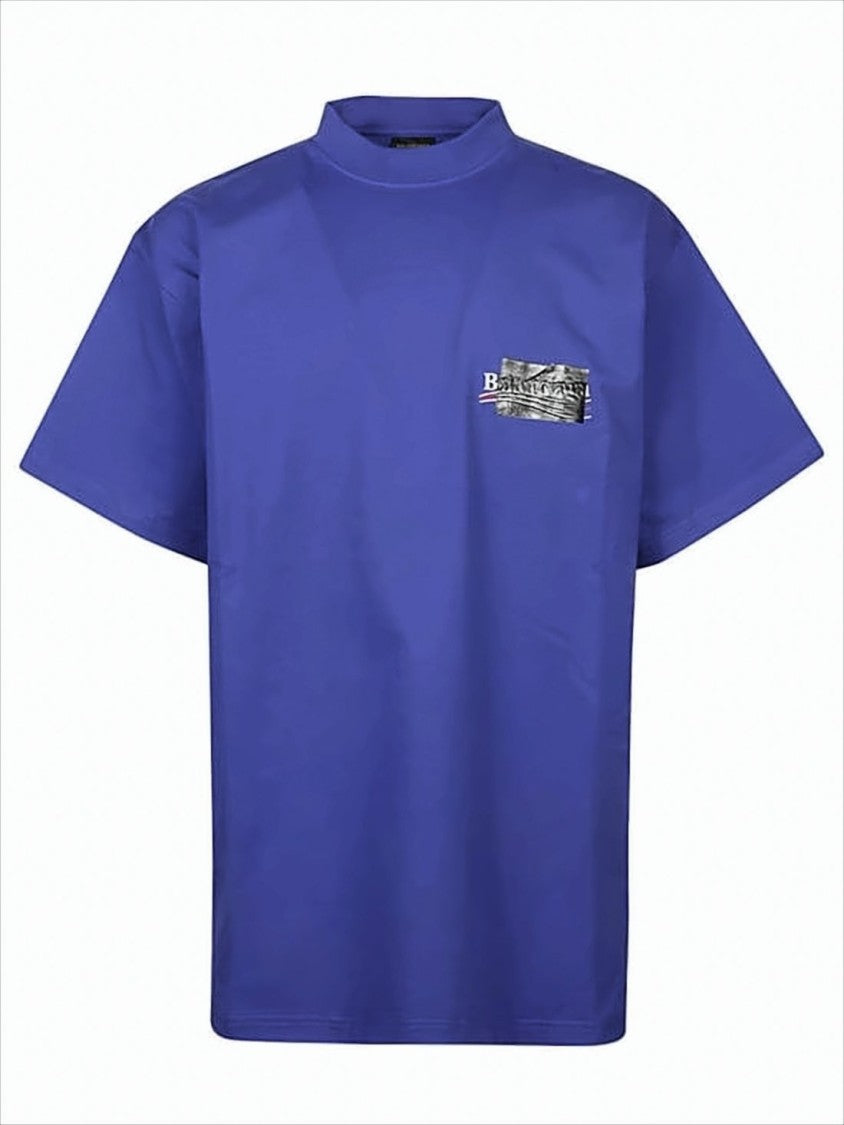 Blue Loose-Fit Balenciaga T-Shirt