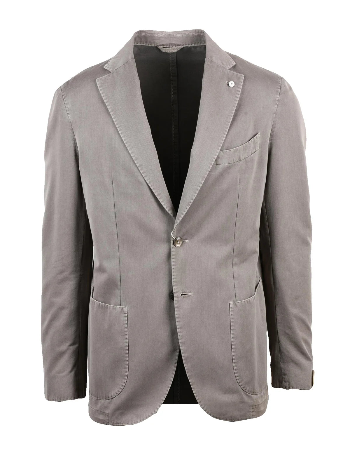 Taupe Cotton Polyamide Rounded Jacket