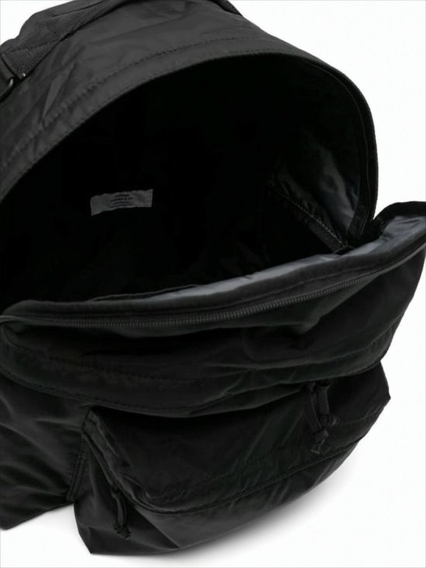 Black Nylon Backpack With Spacious Compartment And Versatile Carrying Options
