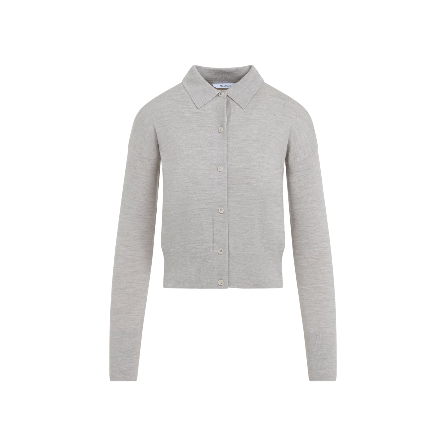 Button-Up Knit Sweater With Classic Collar