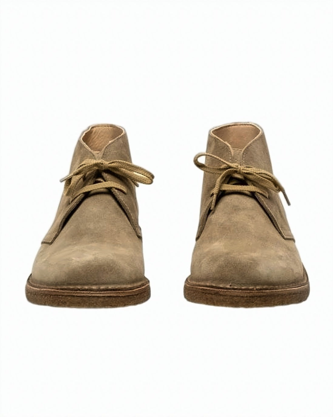 Suede Ankle-High Loafers with Rounded Toe and Minimal Stitching