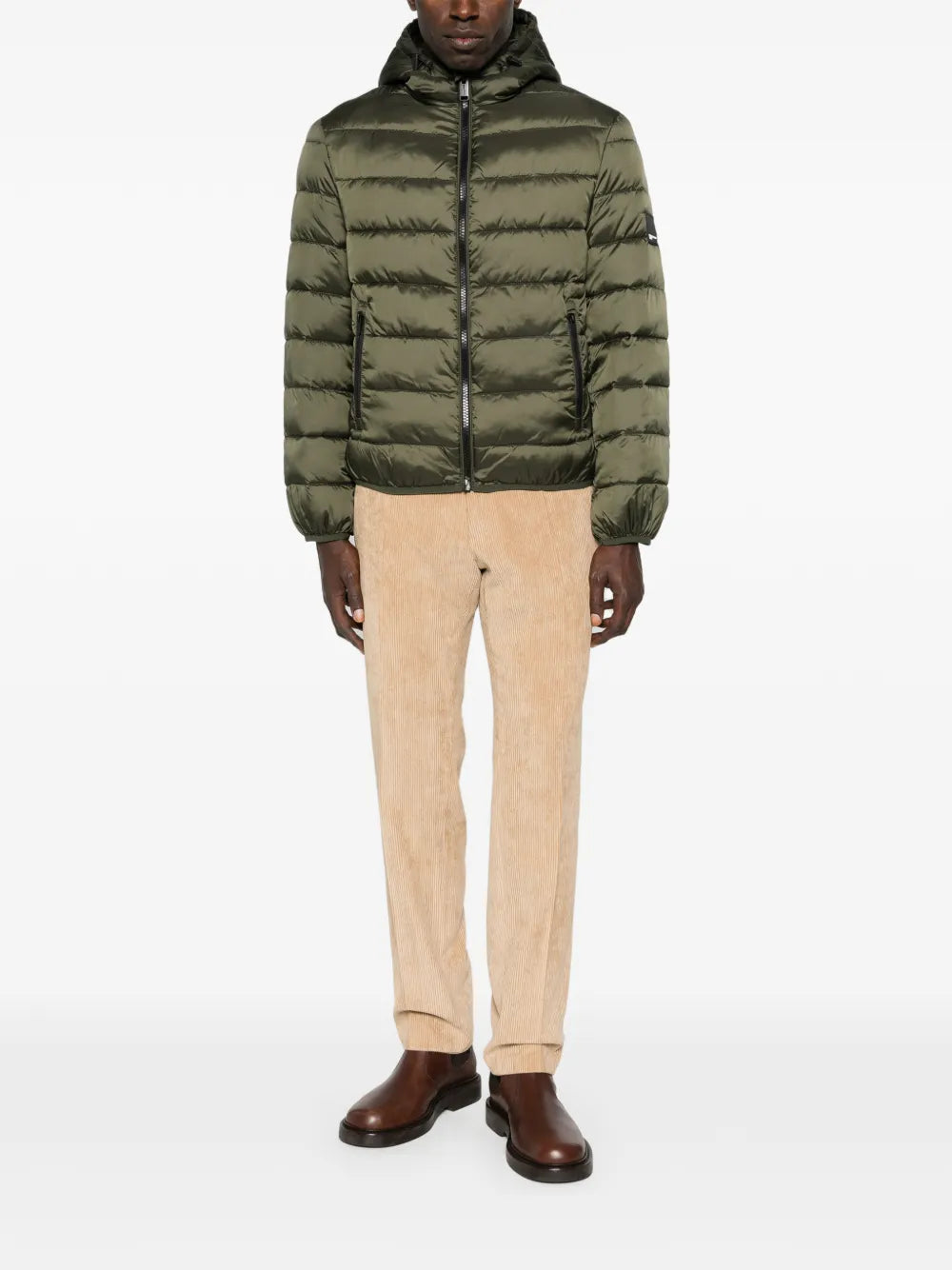 Structured Minimalist Jacket With Front Zipper Closure