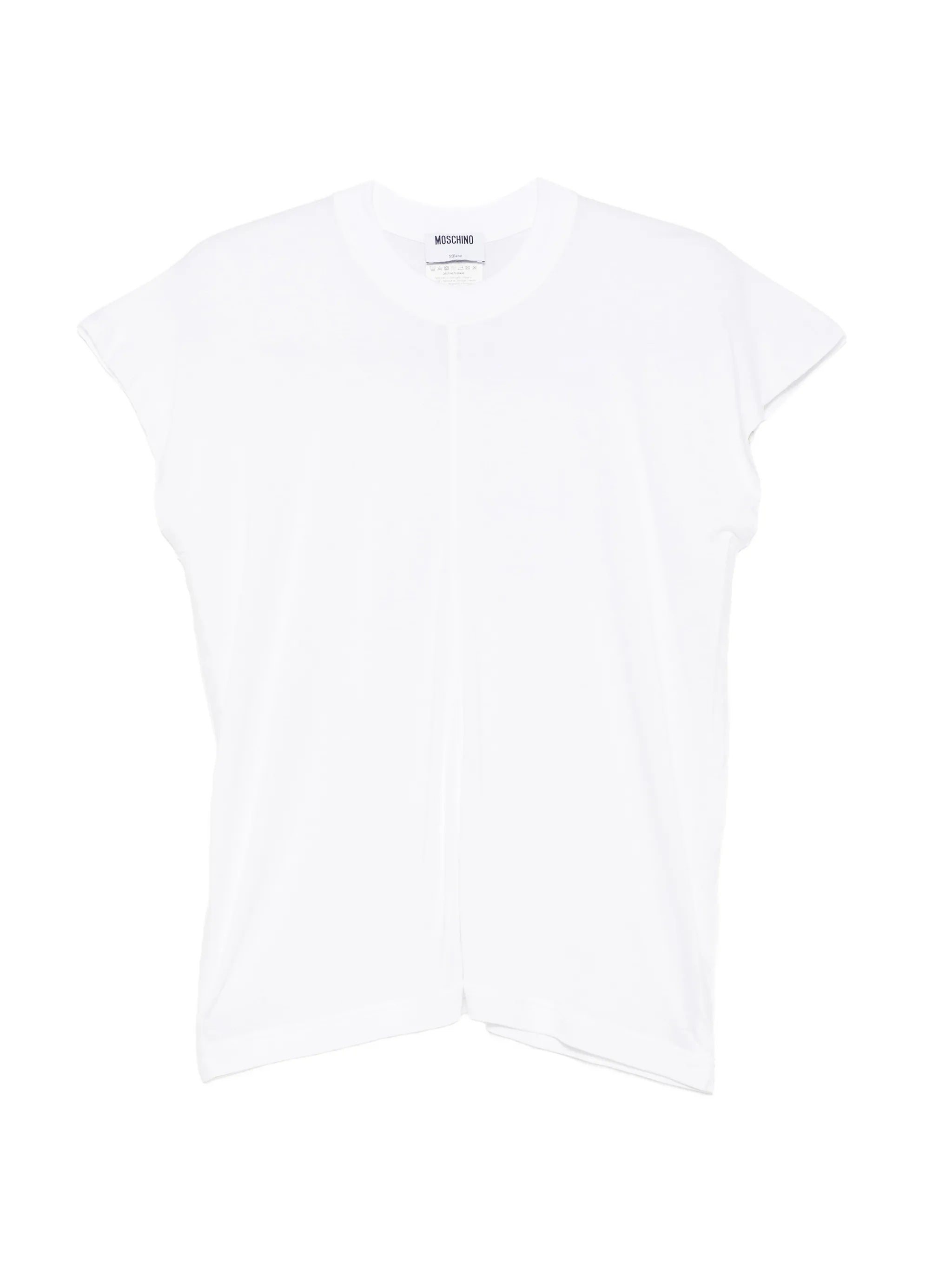 White Soft Viscose Round Neck T-Shirt