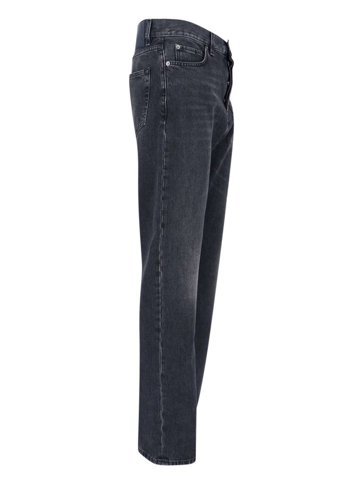 Black Blake Mid-Rise Straight Denim Jeans