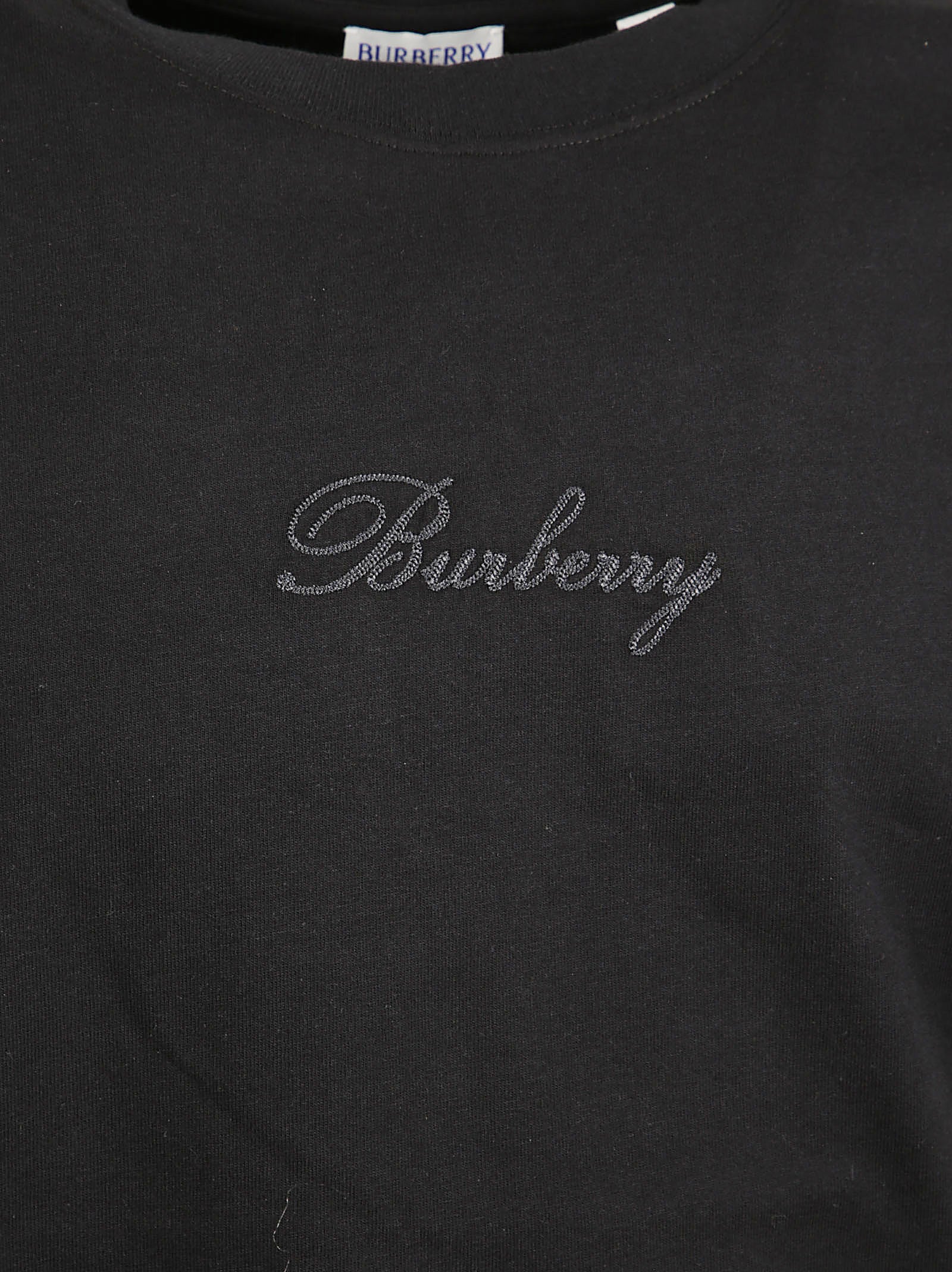 Short-Sleeve Cotton T-Shirt with Embroidered Logos