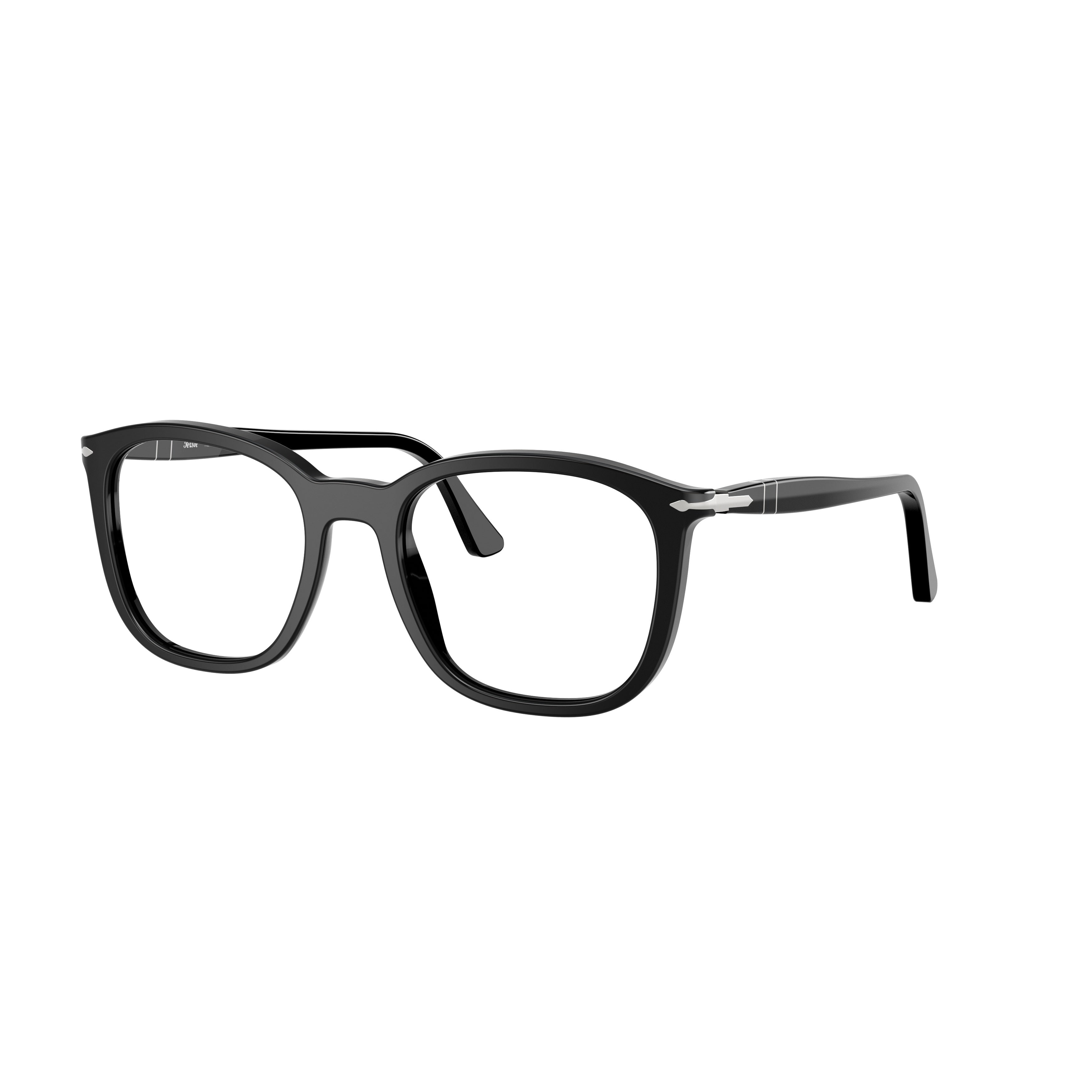 0po3355v Square Frame Acetate Eyeglasses with Silver Accents