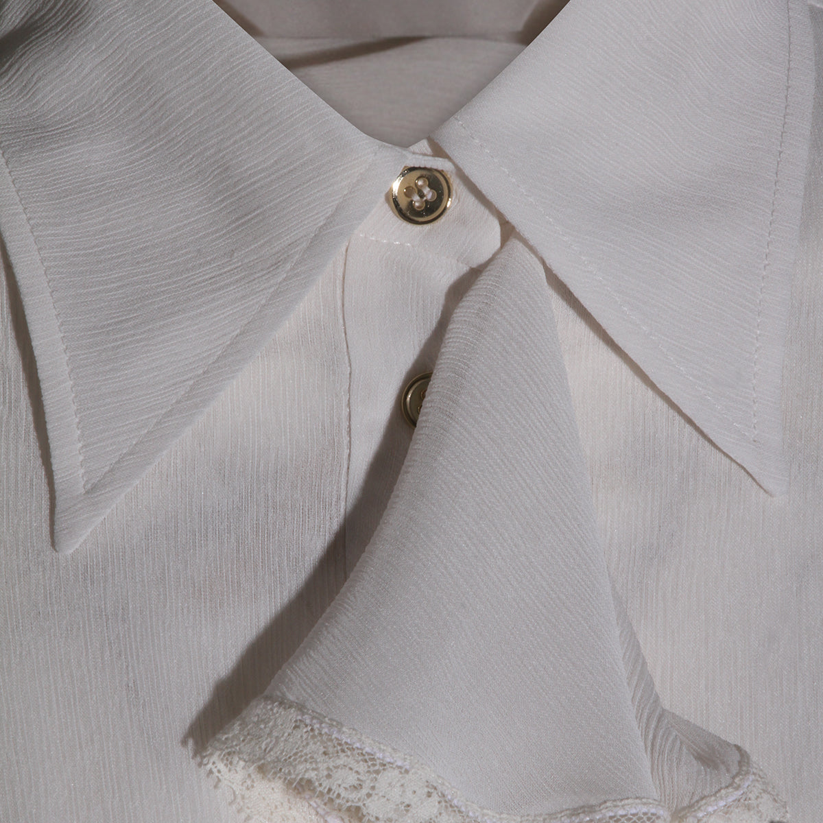 Ivory Structured Collar Shirt