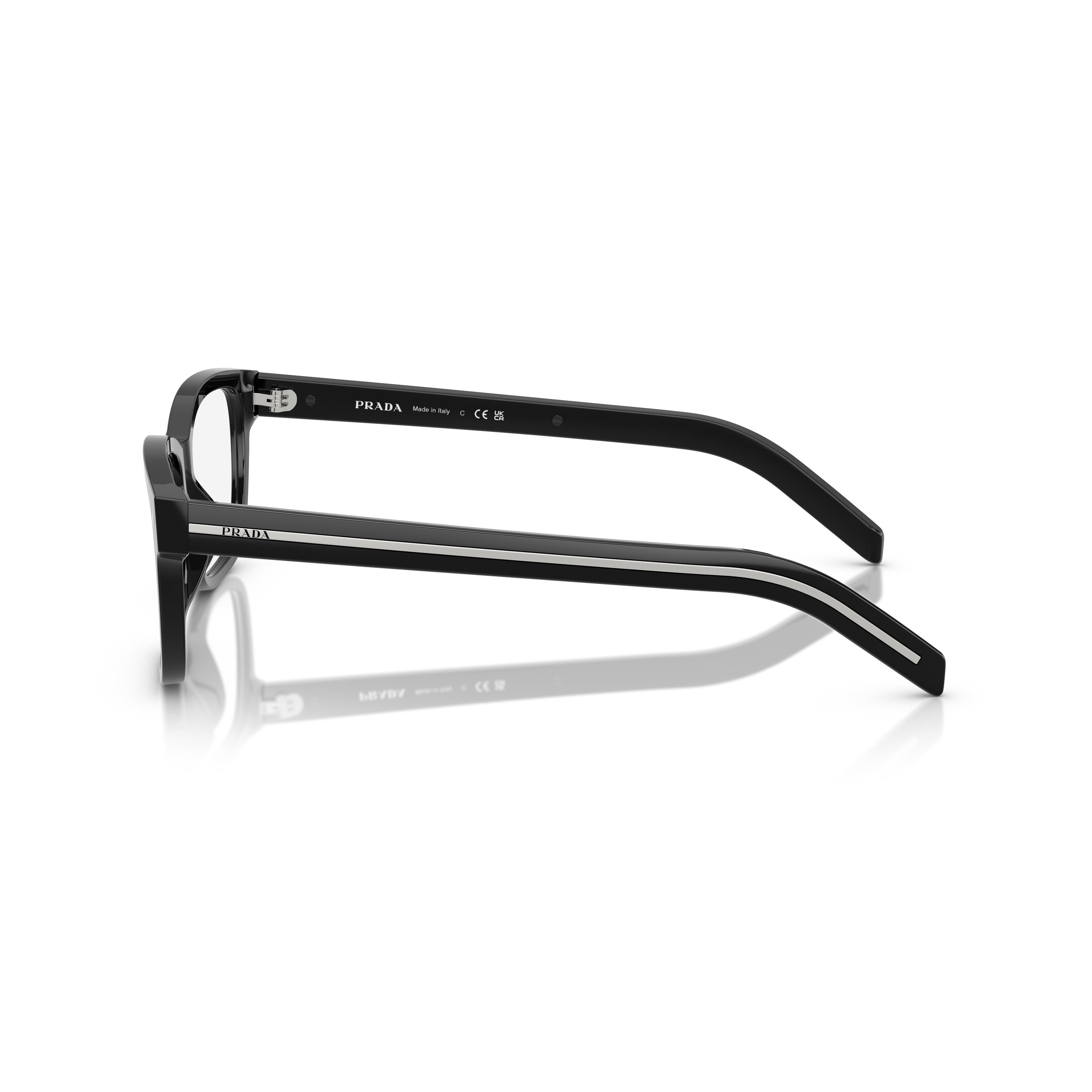 0pr B10v Rectangular Black Acetate Sunglasses