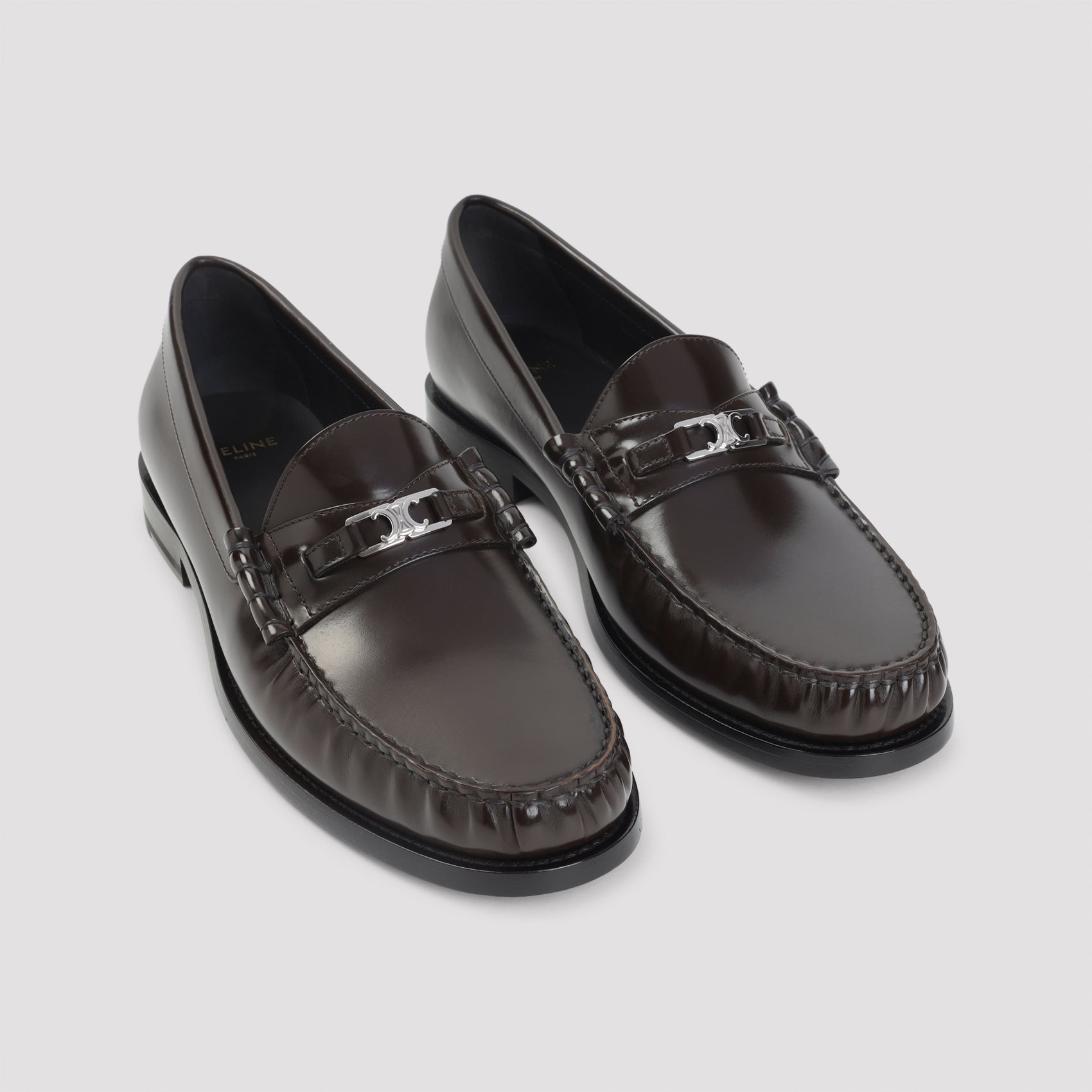 Triomphe 15 Brown Bull Leather Loafers