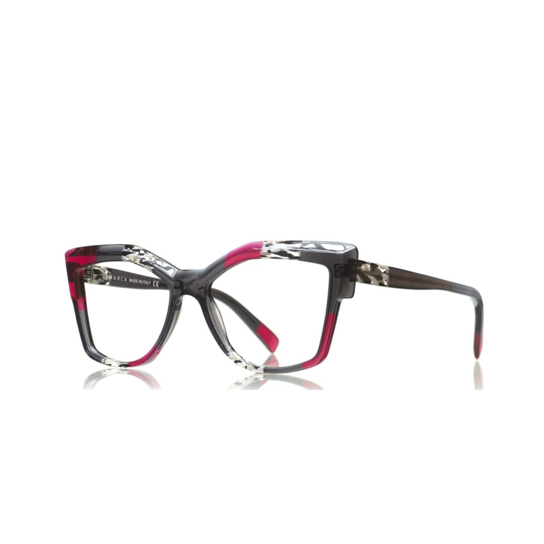 Mosaico 148 Oversized Square Frame Eyeglasses with Mosaic Pattern