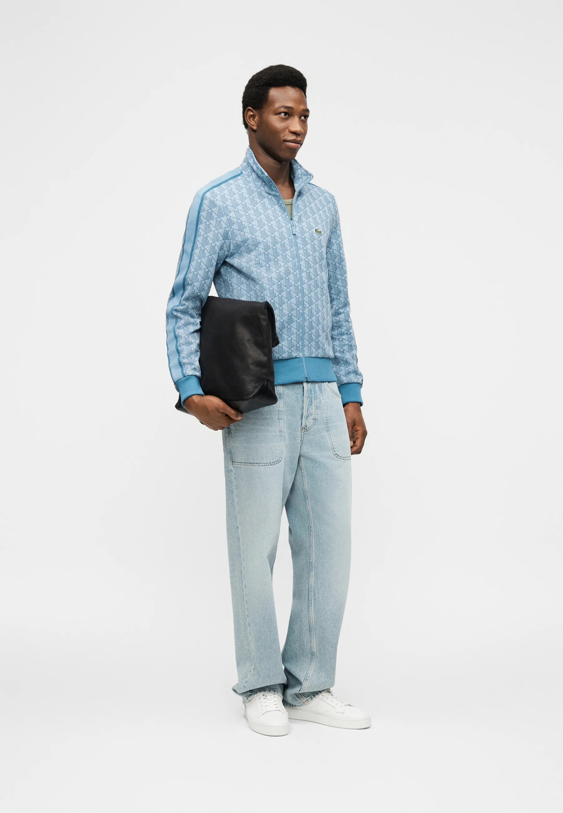 Light Blue Paris Jacquard Jacket