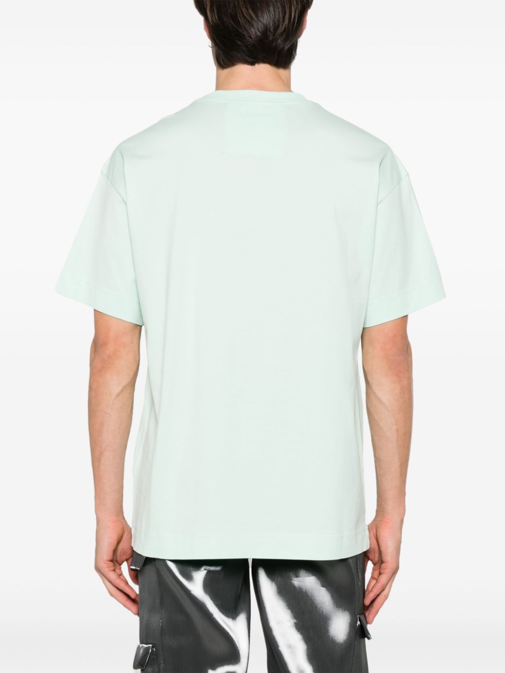 Crew Neck T-Shirt in Turquoise Blue-Green