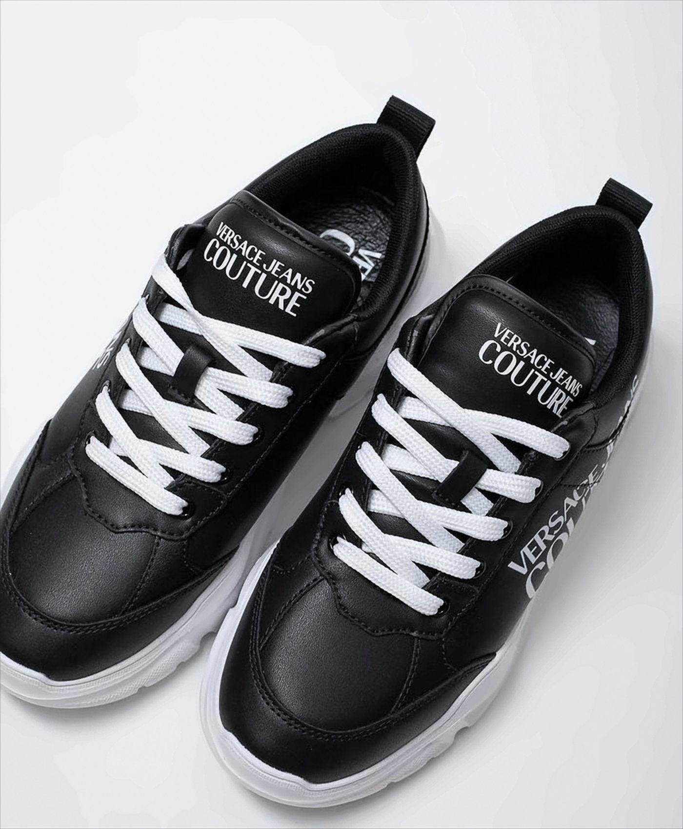 Black Sneakers With Contrasting Logo