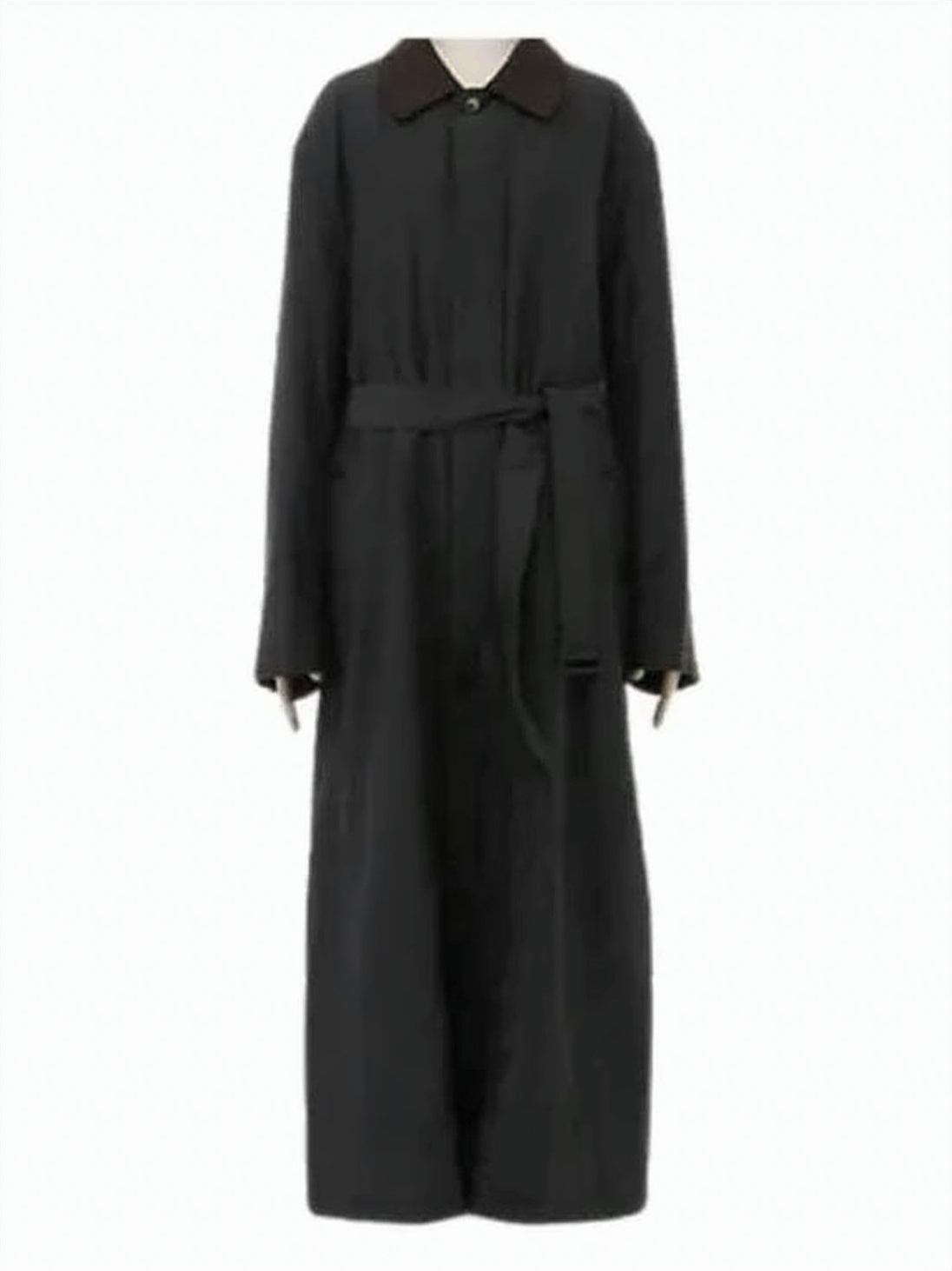 Long Belted Black Coat