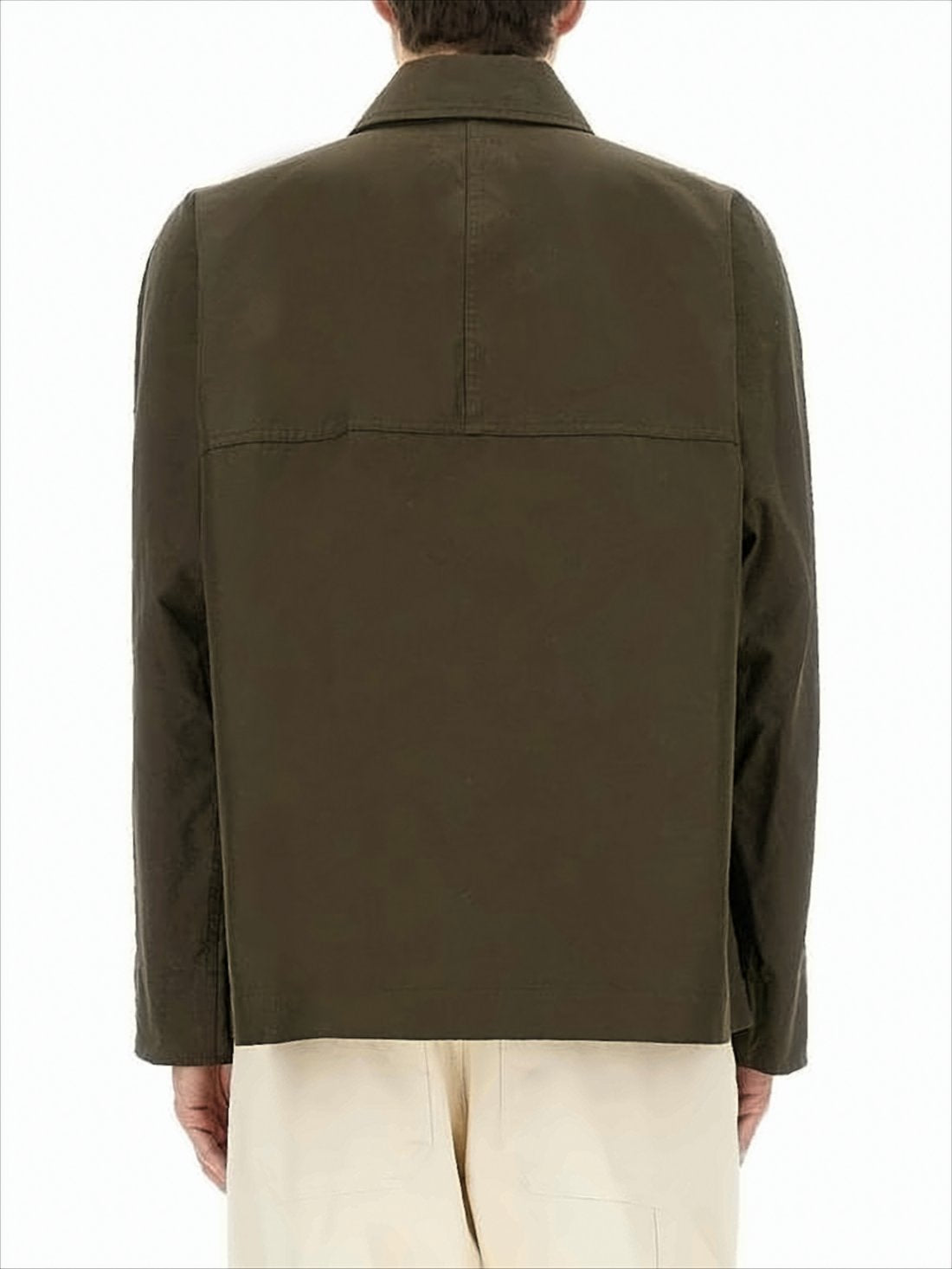 Boxy Cropped Jacket with Pointed Collar