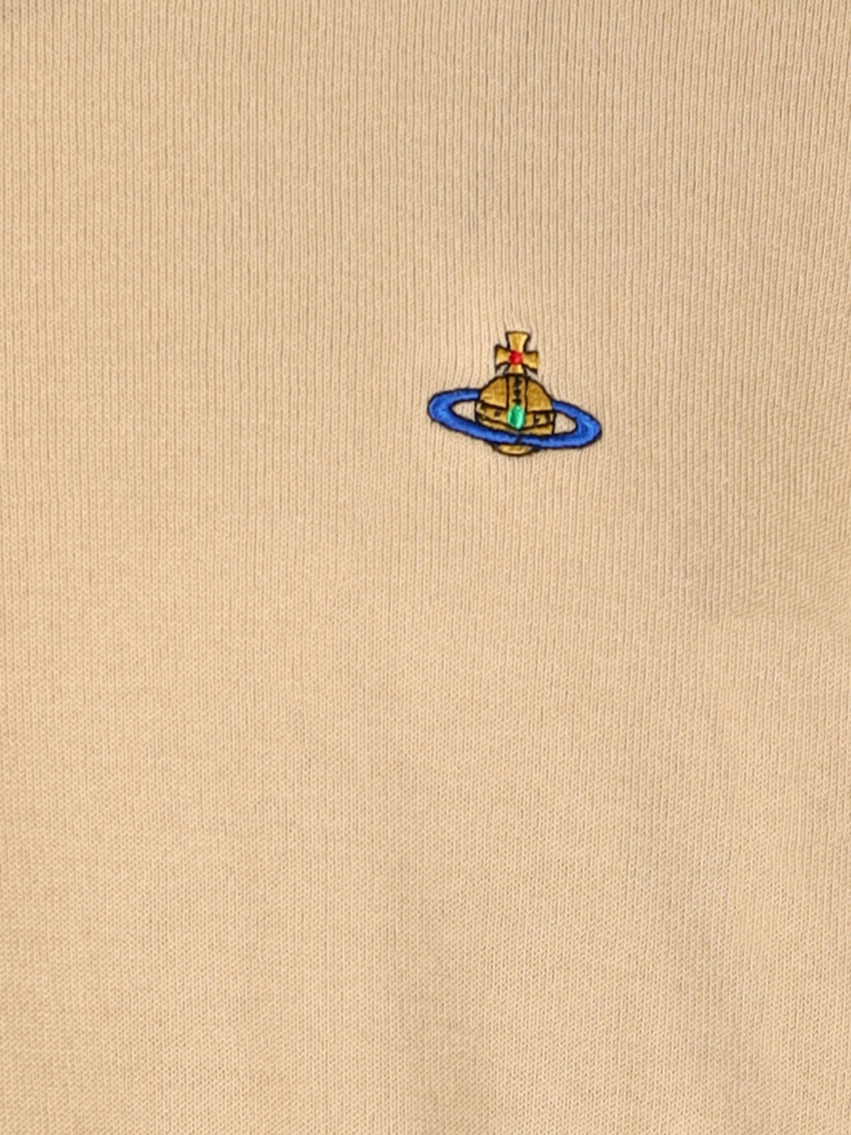 Beige Alex Crew Neck Cotton Sweater