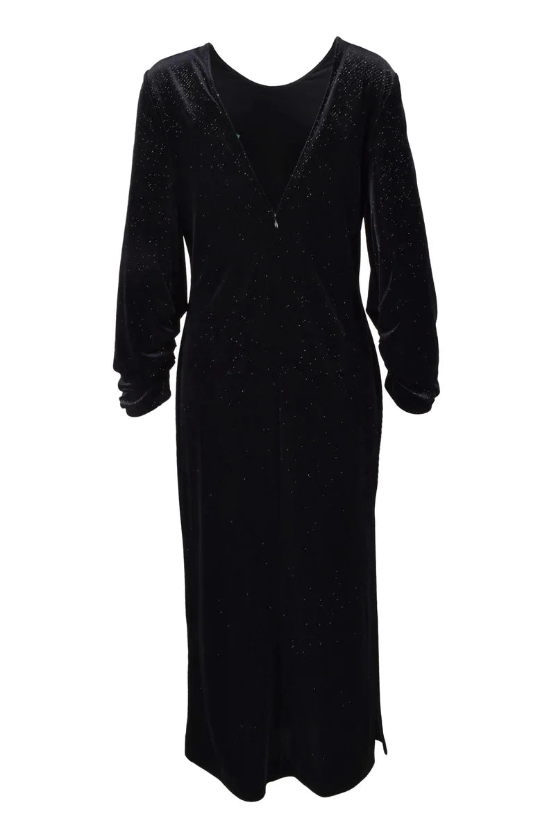 Velvet Stretch Dress - Black