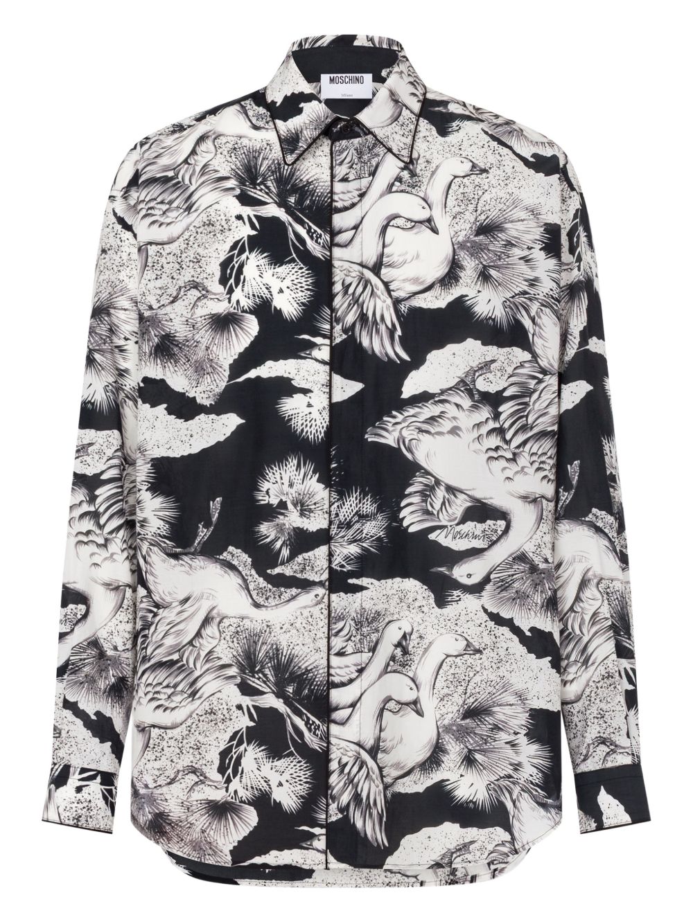 Monochrome Printed Silk