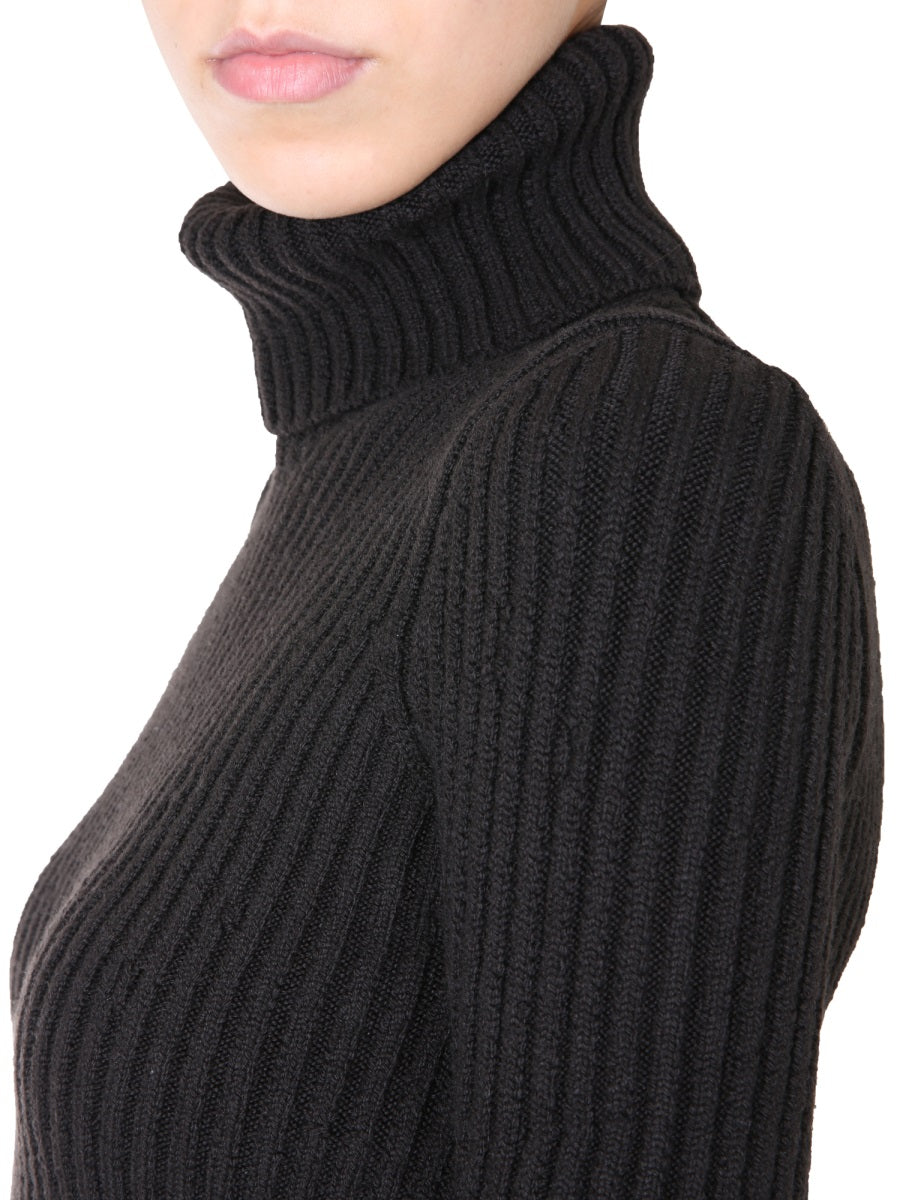 Polo Neck Turtleneck Sweater with Long Sleeves