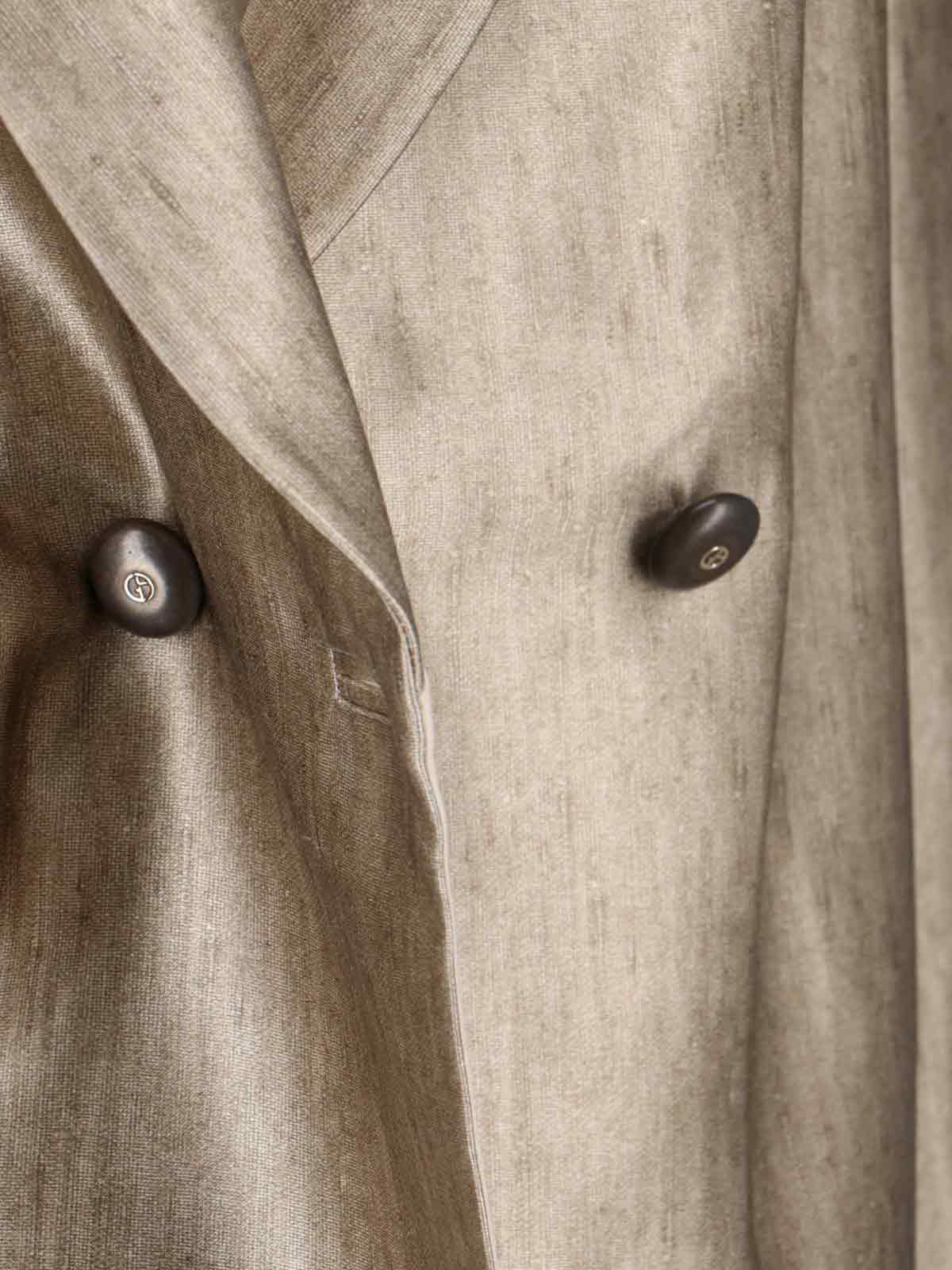 Double-Breasted Silk Blazer – Gold